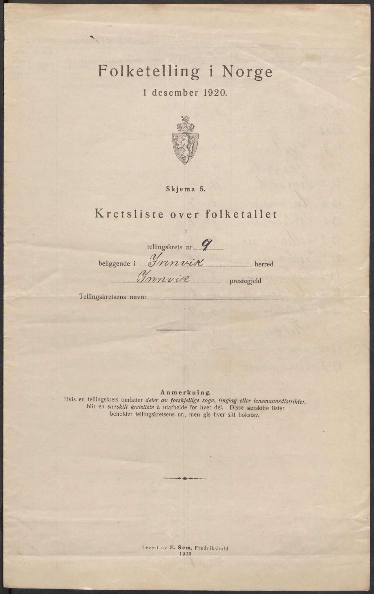 SAB, Folketelling 1920 for 1447 Innvik herred, 1920, s. 29