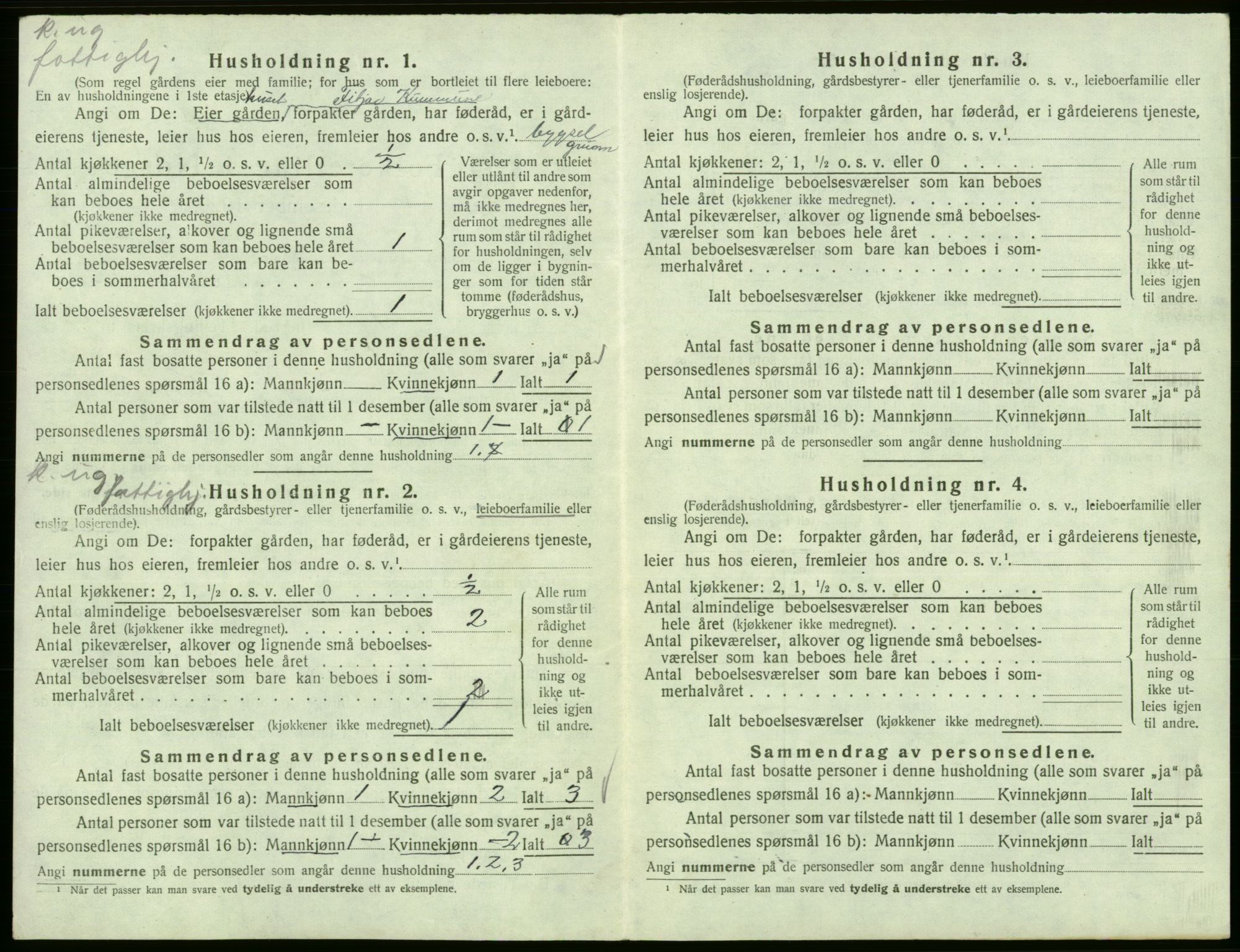 SAB, Folketelling 1920 for 1222 Fitjar herred, 1920, s. 823