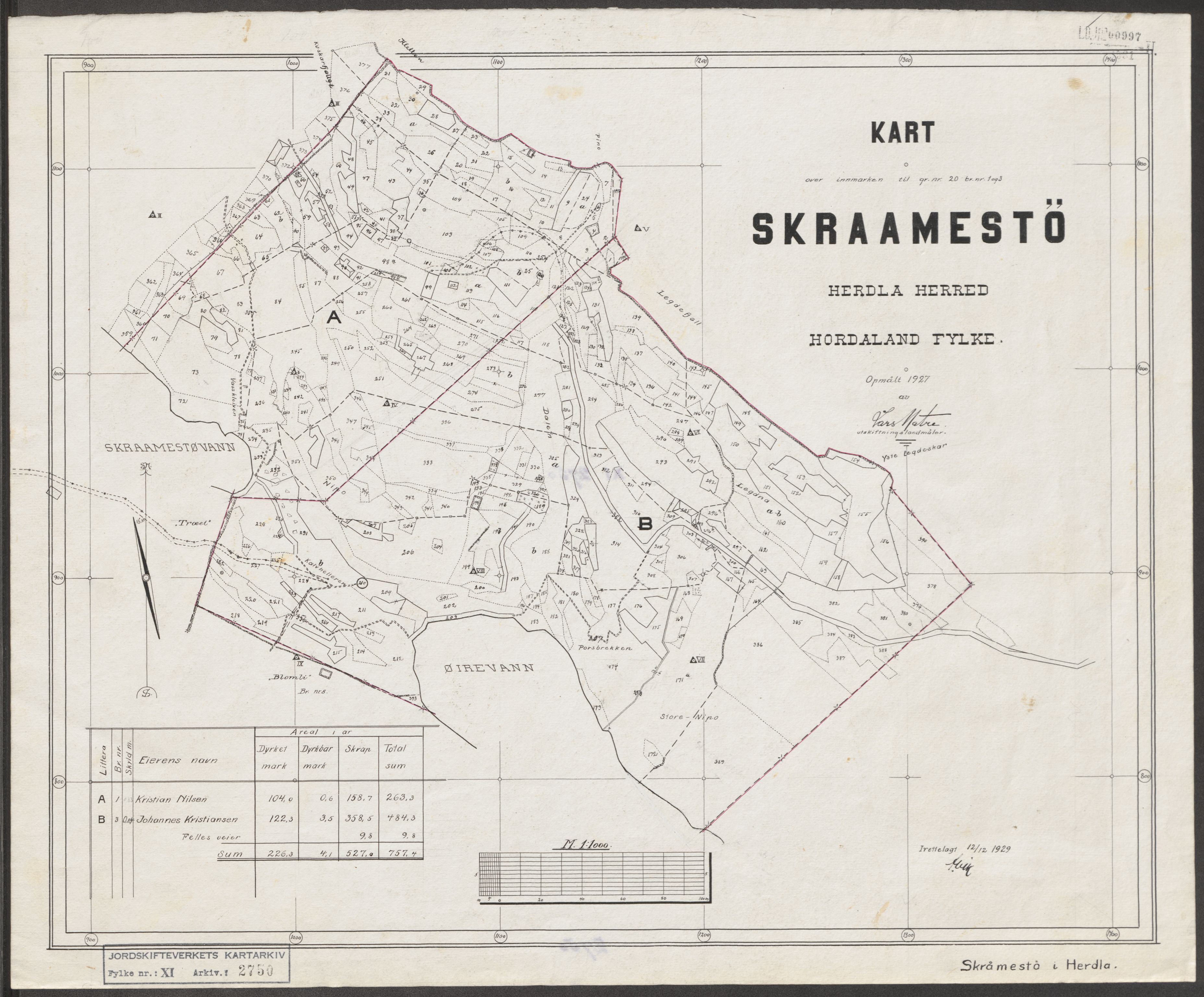 Jordskifteverkets kartarkiv, RA/S-3929/T, 1859-1988, s. 3096