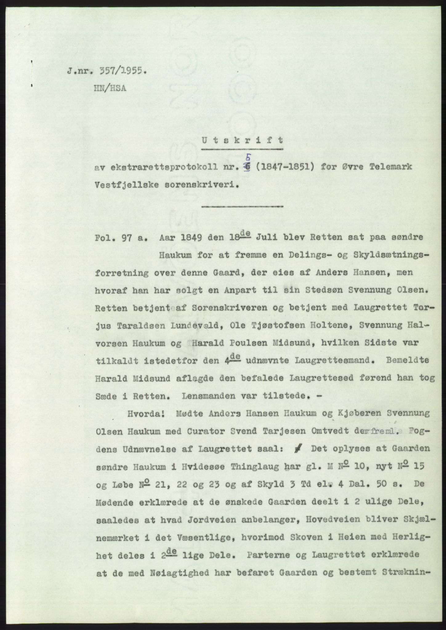 Statsarkivet i Kongsberg, SAKO/A-0001, 1955, s. 159