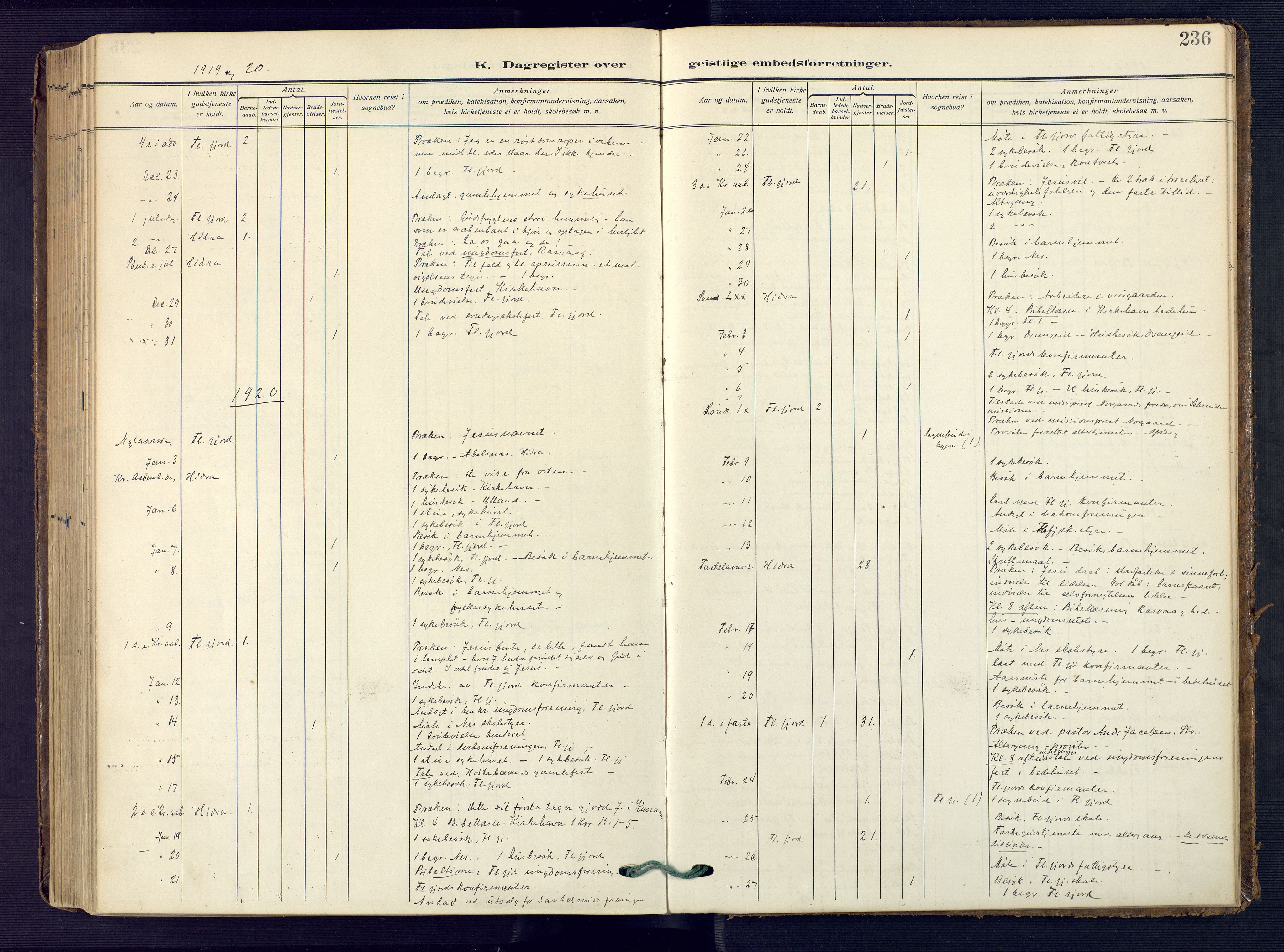 Flekkefjord sokneprestkontor, AV/SAK-1111-0012/F/Fa/Faa/L0003: Ministerialbok nr. A 3, 1913-1928, s. 236
