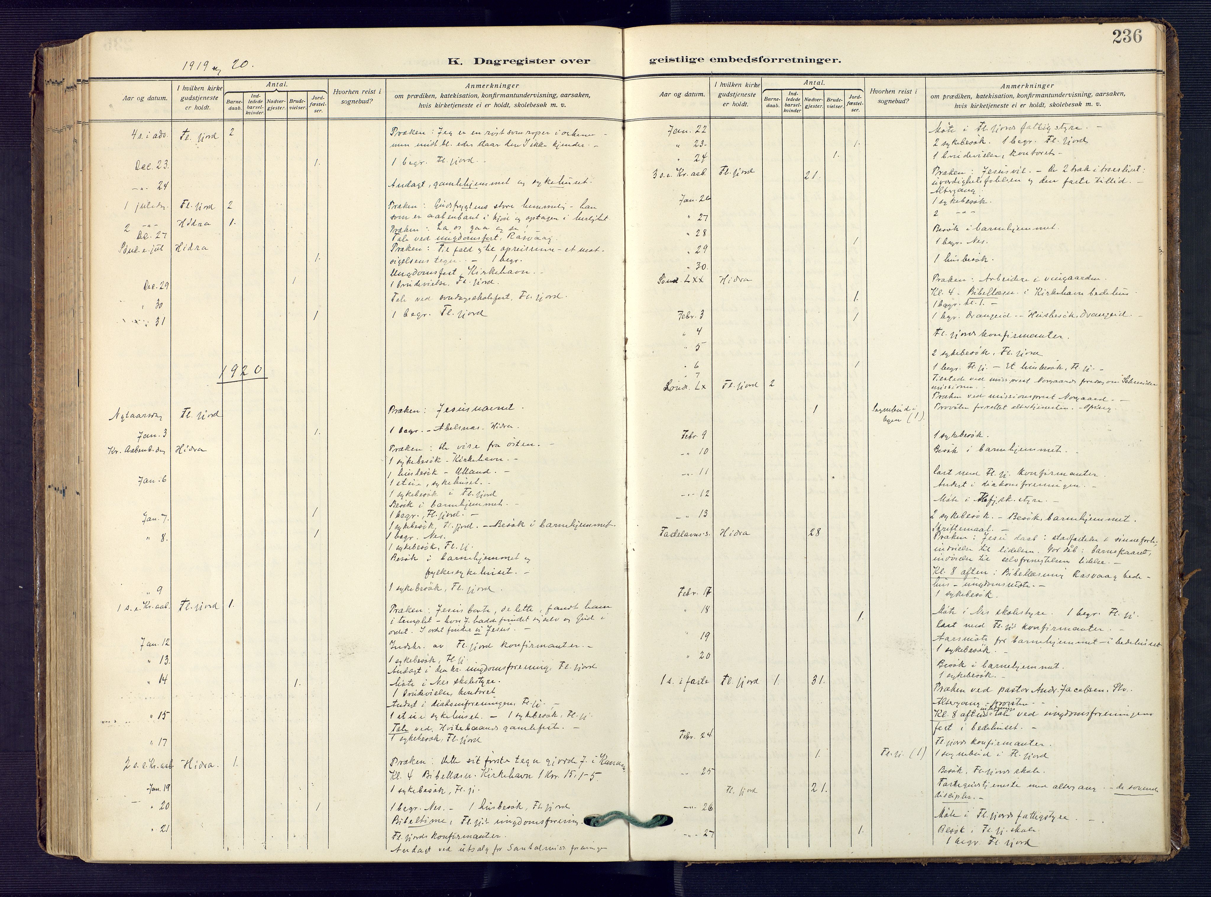 Flekkefjord sokneprestkontor, SAK/1111-0012/F/Fa/Faa/L0003: Ministerialbok nr. A 3, 1913-1928, s. 236