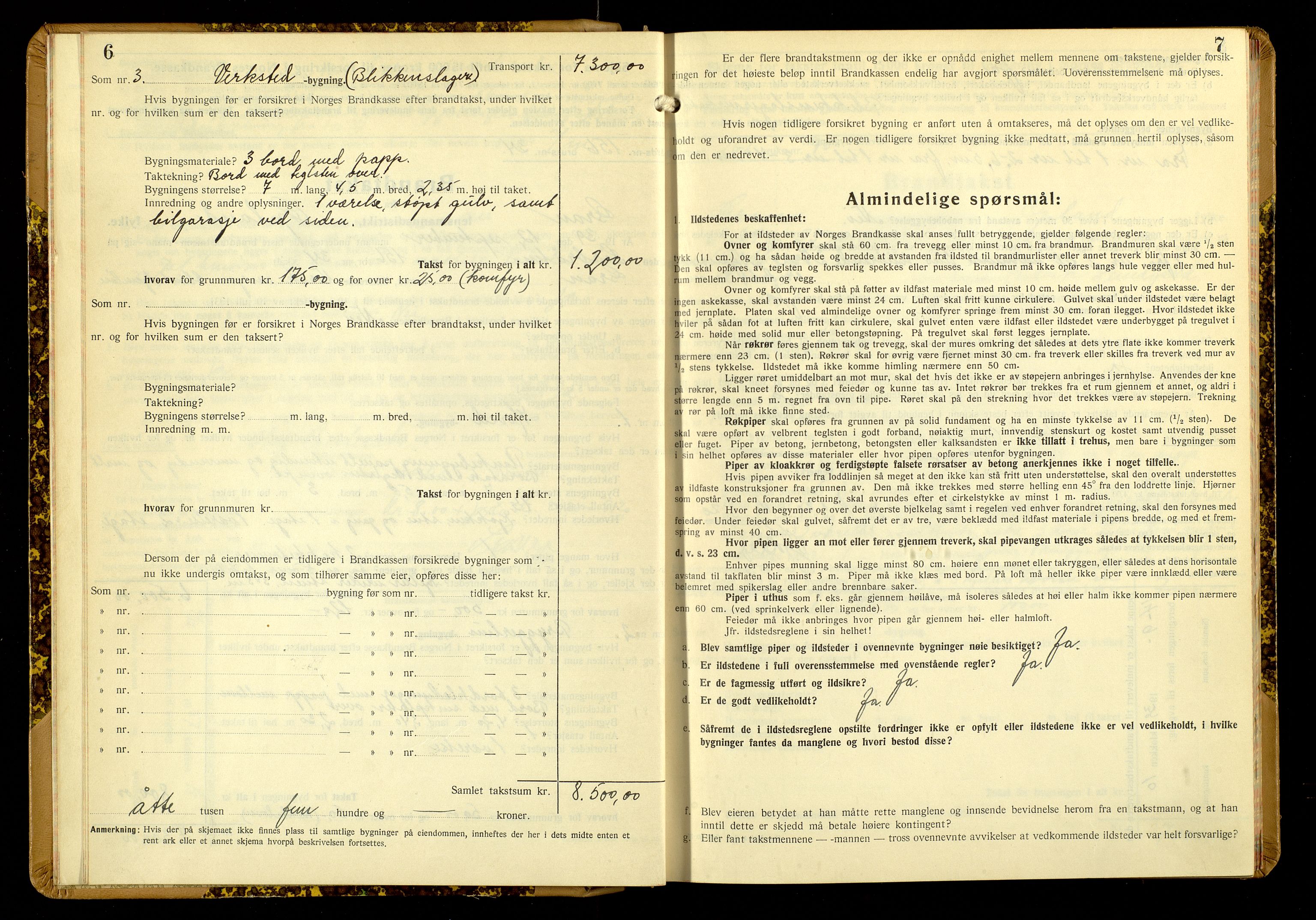 Norges Brannkasse, Gran, AV/SAH-NBRANG-050/F/L0005: Branntakstprotokoll, 1937-1949