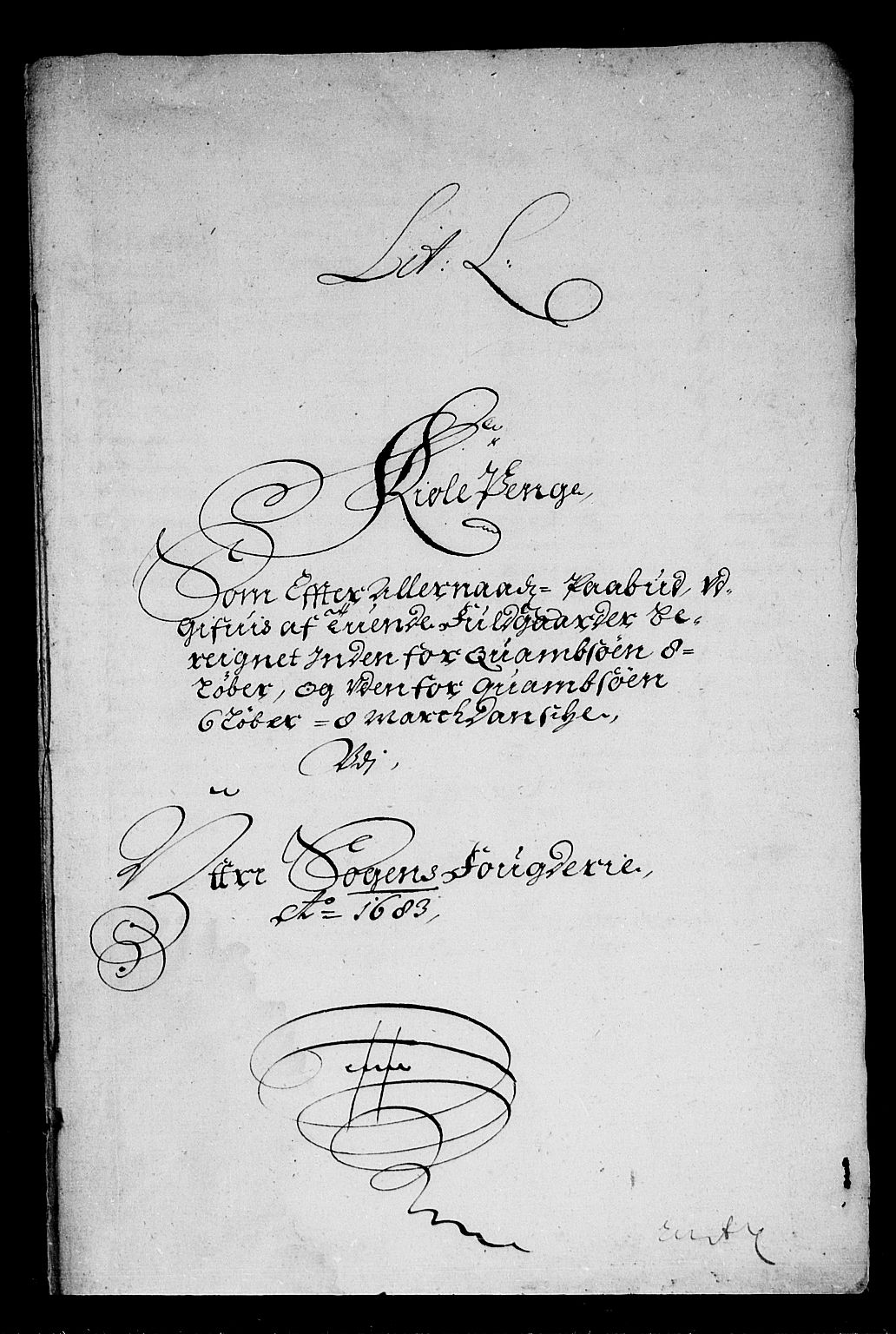 Rentekammeret inntil 1814, Reviderte regnskaper, Stiftamtstueregnskaper, Bergen stiftamt, RA/EA-6043/R/Rc/L0069: Bergen stiftamt, 1683