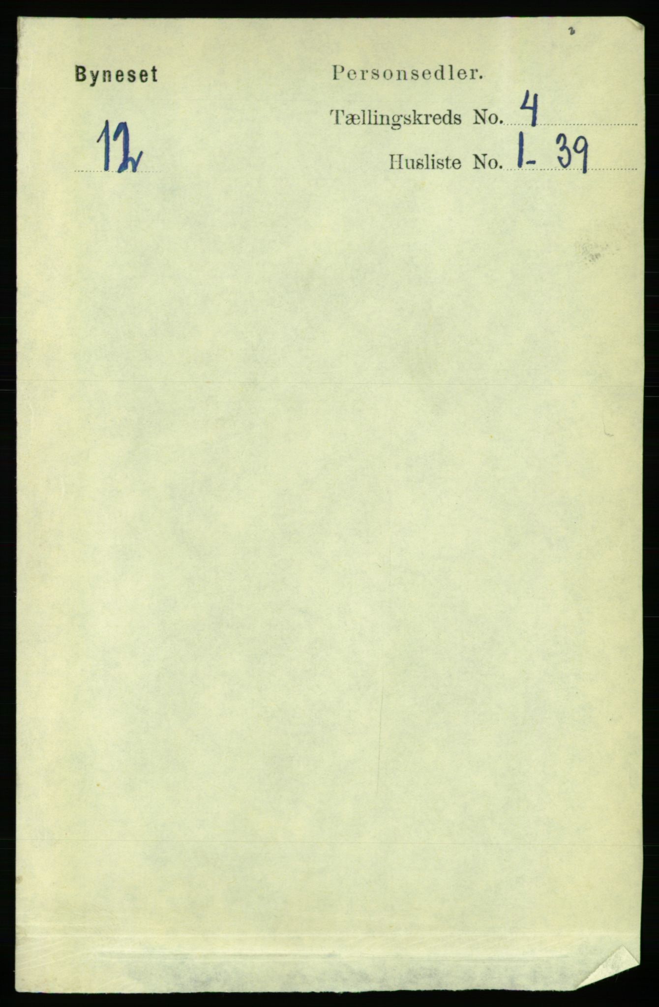 RA, Folketelling 1891 for 1655 Byneset herred, 1891, s. 1582