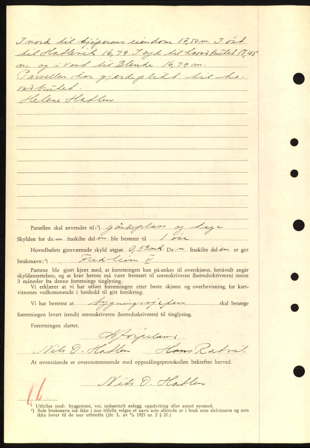 Nordre Sunnmøre sorenskriveri, AV/SAT-A-0006/1/2/2C/2Ca: Pantebok nr. A17, 1943-1944, Dagboknr: 1637/1943