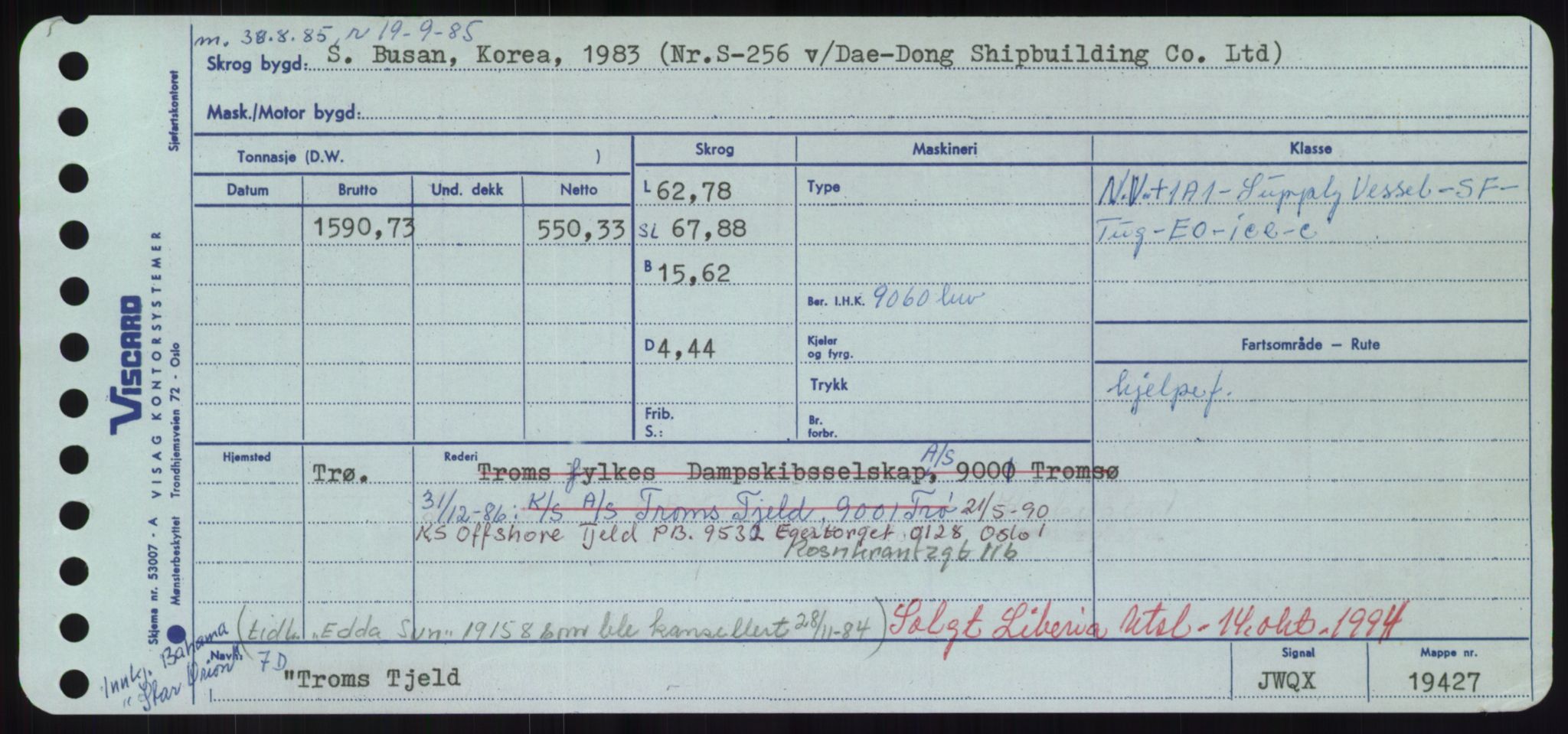 Sjøfartsdirektoratet med forløpere, Skipsmålingen, RA/S-1627/H/Hd/L0039: Fartøy, Ti-Tø, s. 633