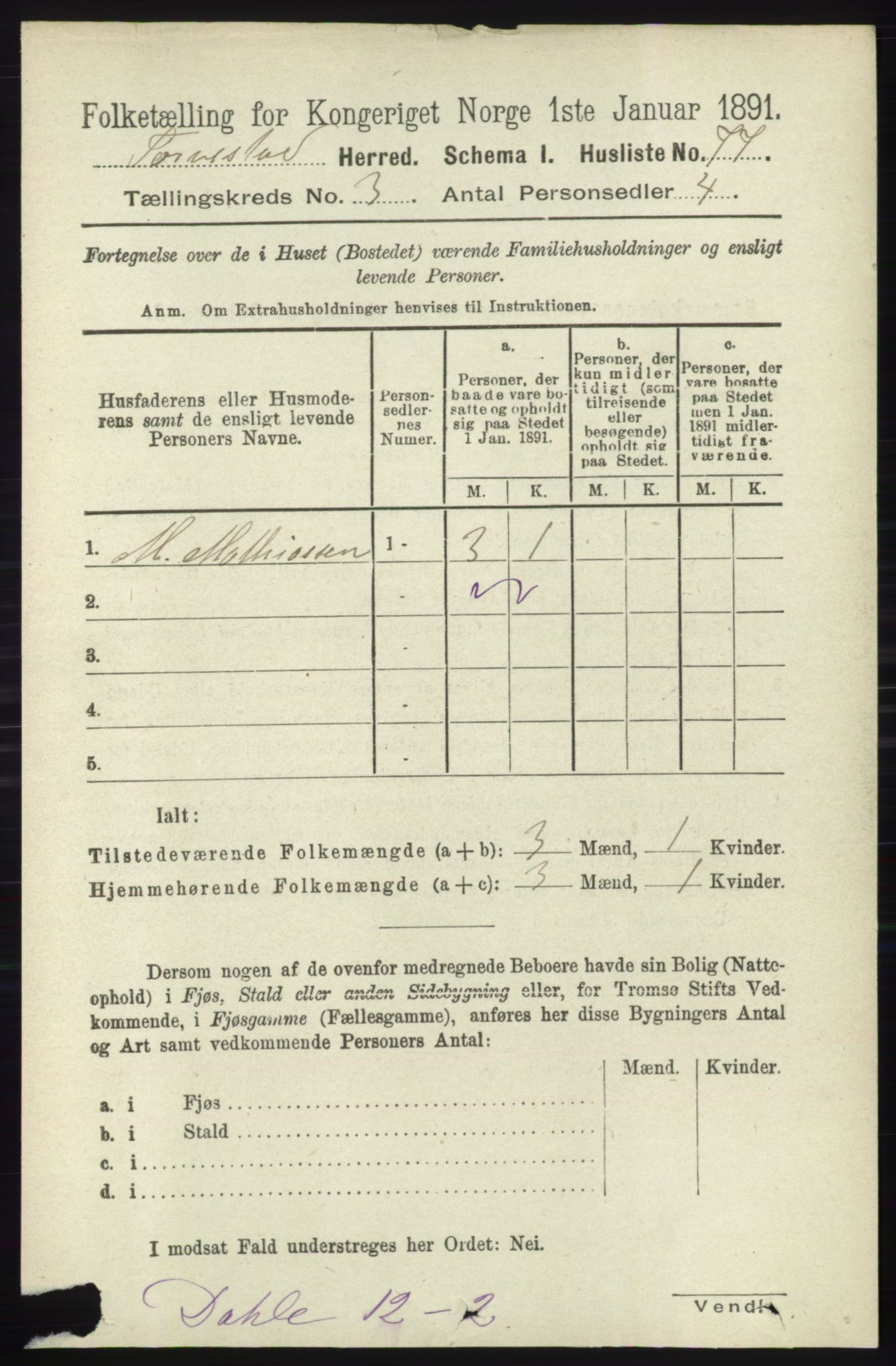 RA, Folketelling 1891 for 1152 Torvastad herred, 1891, s. 947