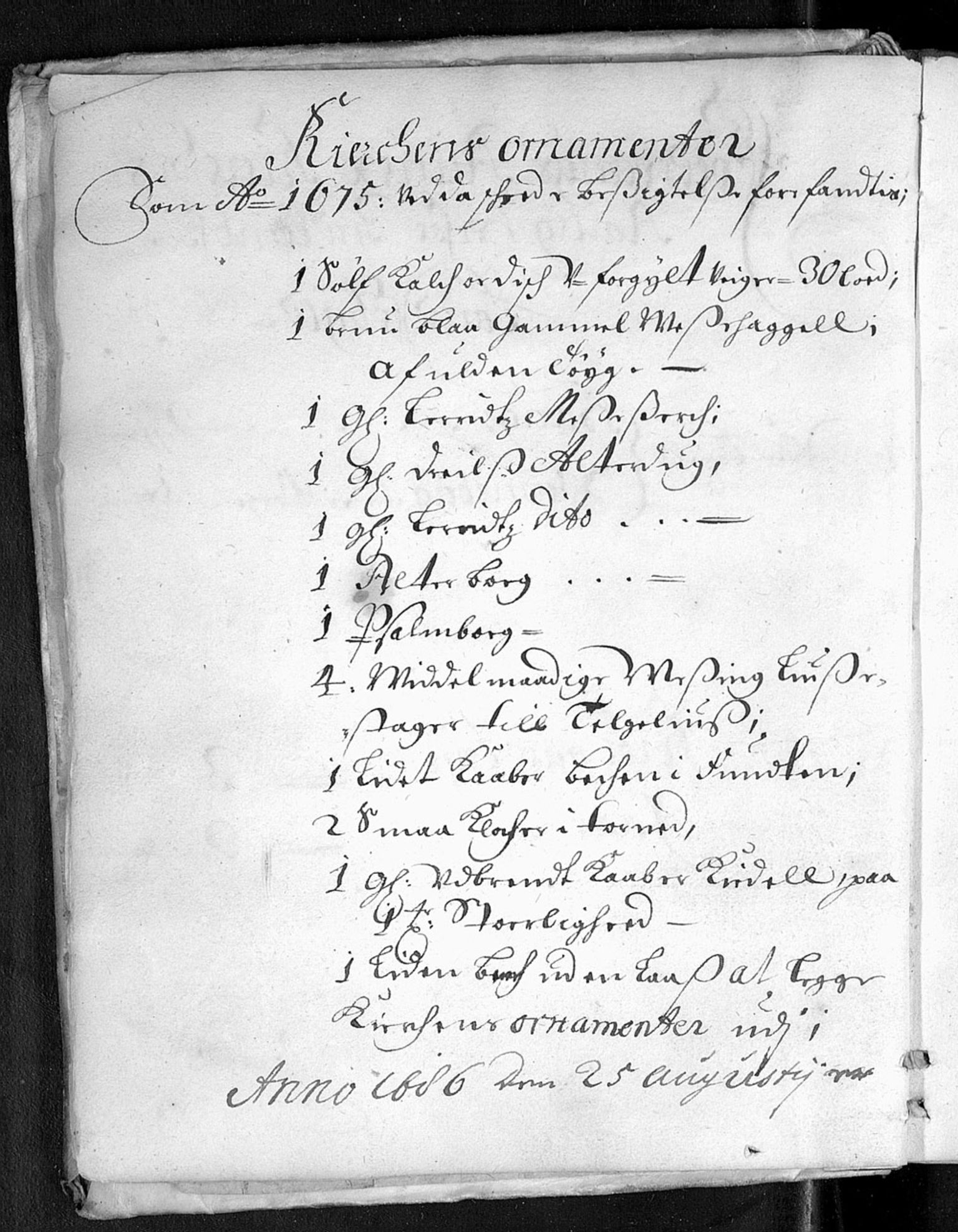 Kirkestoler i Oppland fylke, SAH/KIRKESTOL-002/F/Fa/Fae/L0002: Kirkestol for Ringebu, 1682-1722