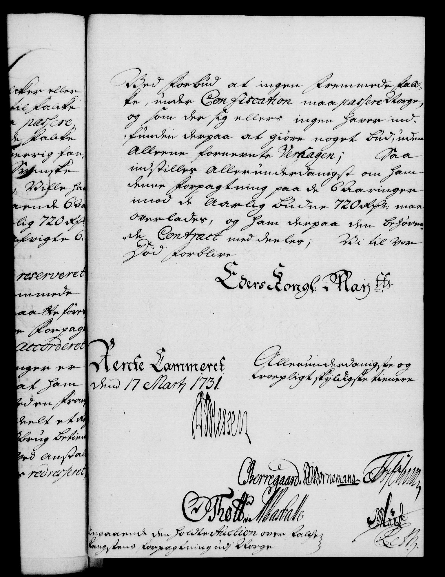 Rentekammeret, Kammerkanselliet, RA/EA-3111/G/Gf/Gfa/L0014: Norsk relasjons- og resolusjonsprotokoll (merket RK 52.14), 1731, s. 121