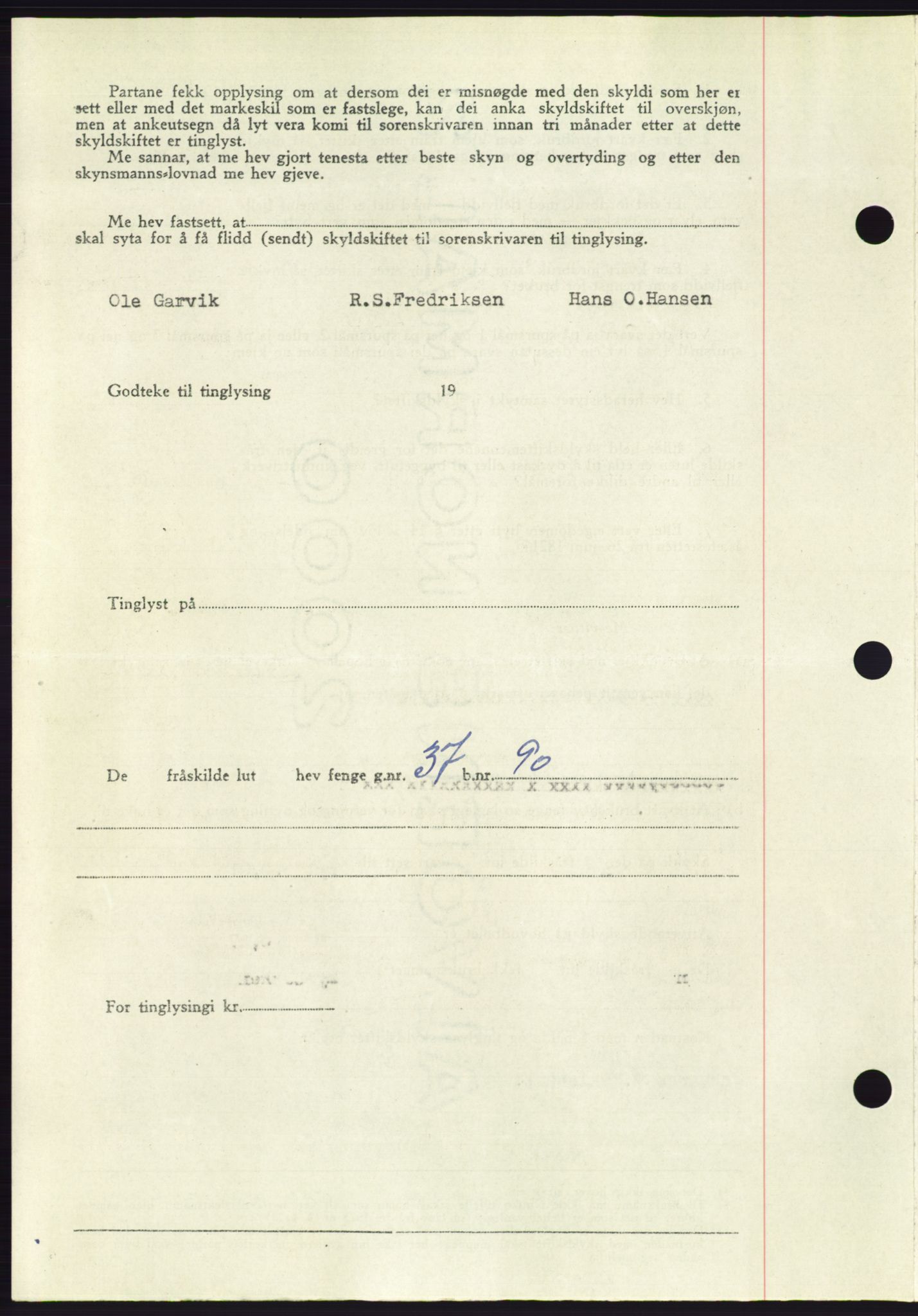 Søre Sunnmøre sorenskriveri, SAT/A-4122/1/2/2C/L0087: Pantebok nr. 13A, 1950-1950, Dagboknr: 1689/1950