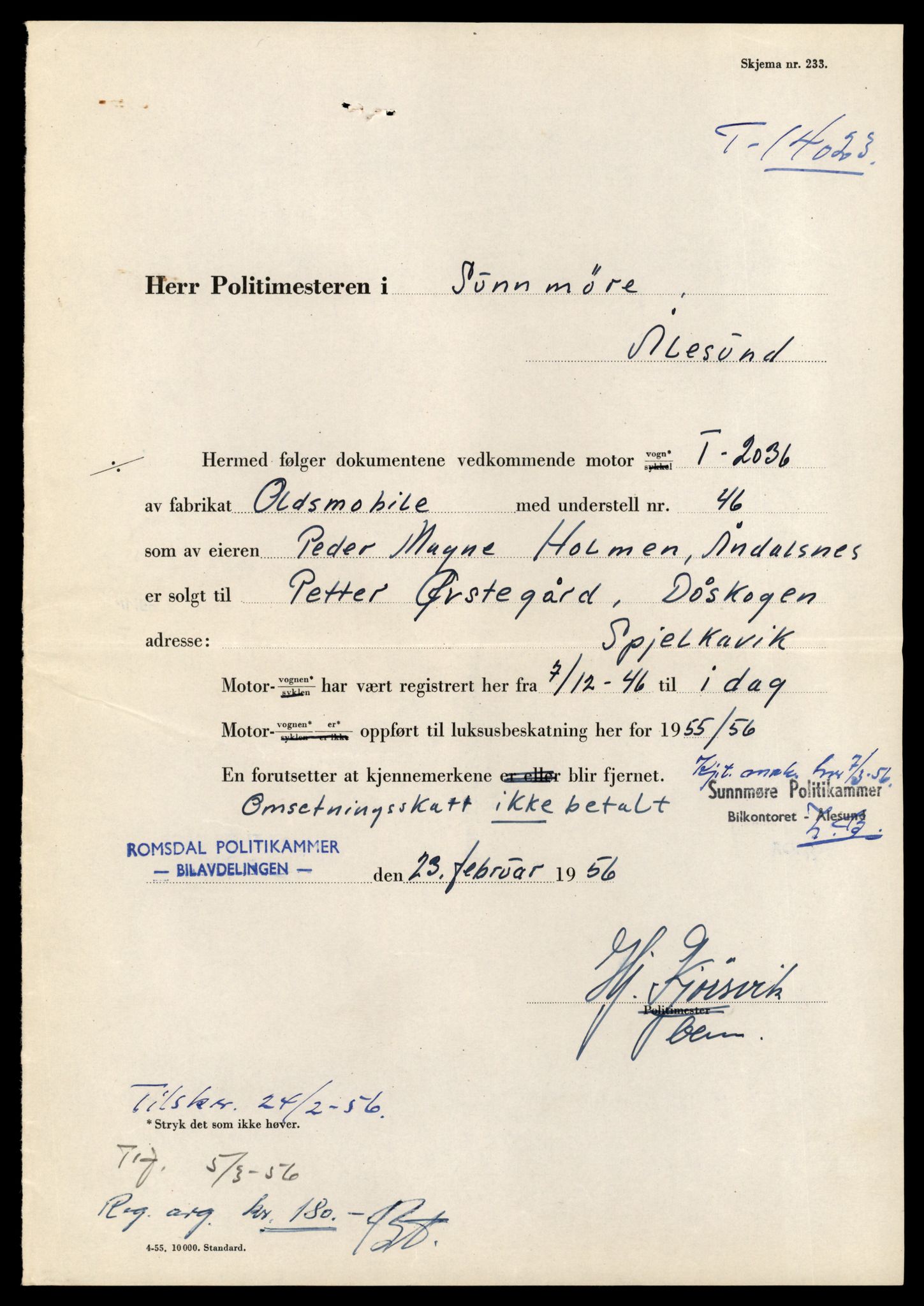 Møre og Romsdal vegkontor - Ålesund trafikkstasjon, AV/SAT-A-4099/F/Fe/L0042: Registreringskort for kjøretøy T 13906 - T 14079, 1927-1998, s. 1801