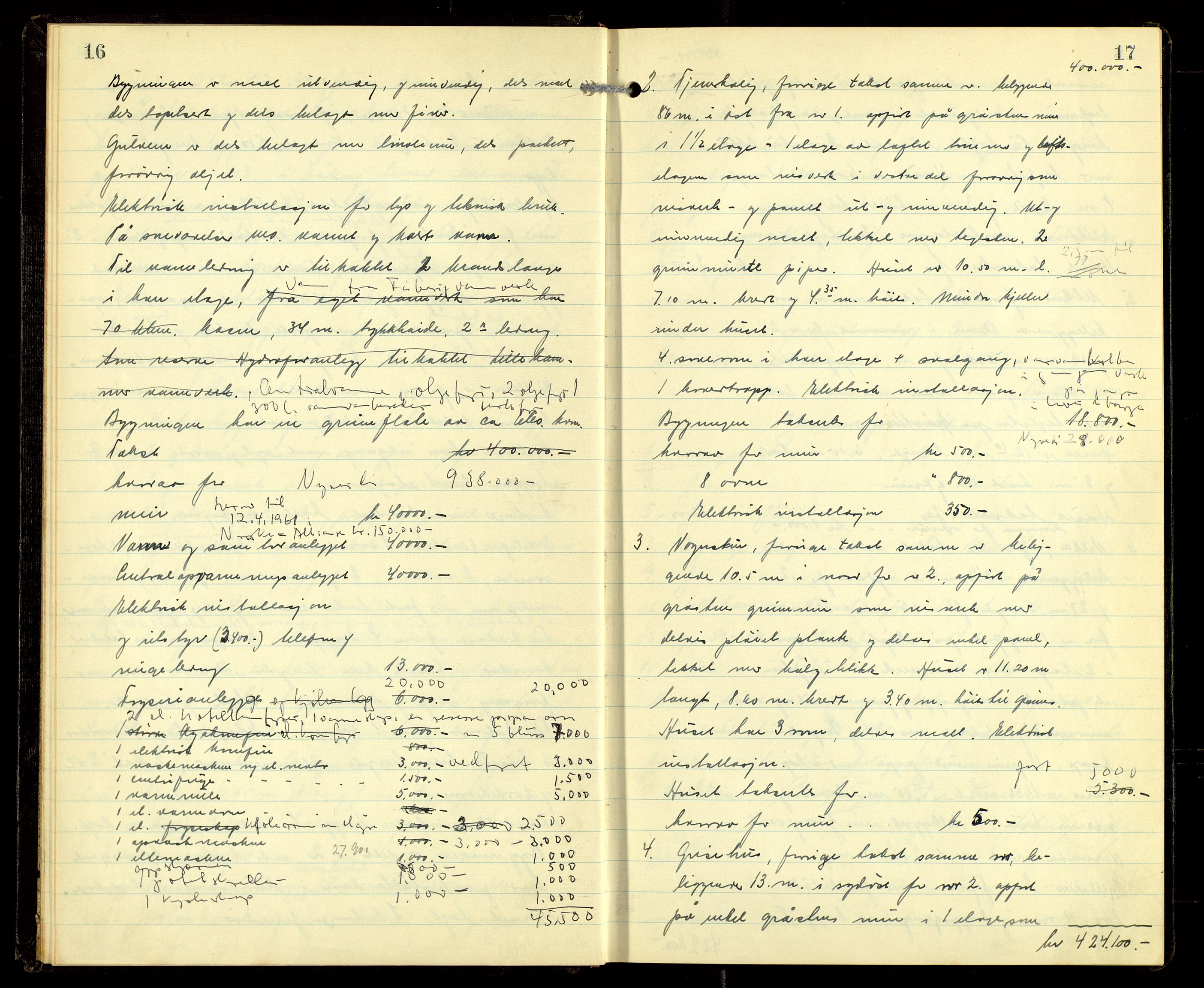 Norges Brannkasse, Fåberg, AV/SAH-NBRANF-041/F/L0003: Branntakstprotokoll, 1942-1947, s. 16-17