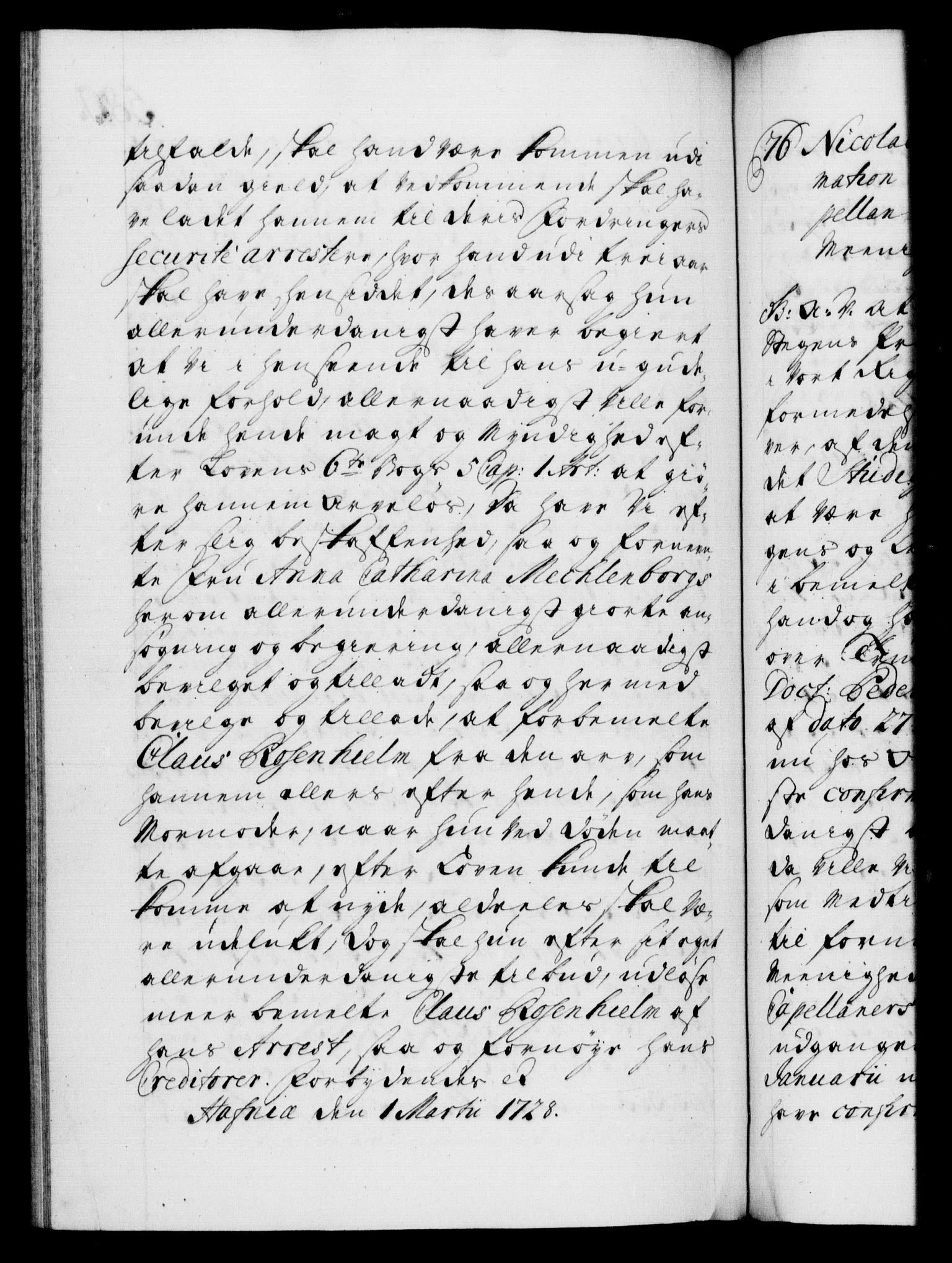 Danske Kanselli 1572-1799, AV/RA-EA-3023/F/Fc/Fca/Fcaa/L0025: Norske registre, 1726-1728, s. 580b