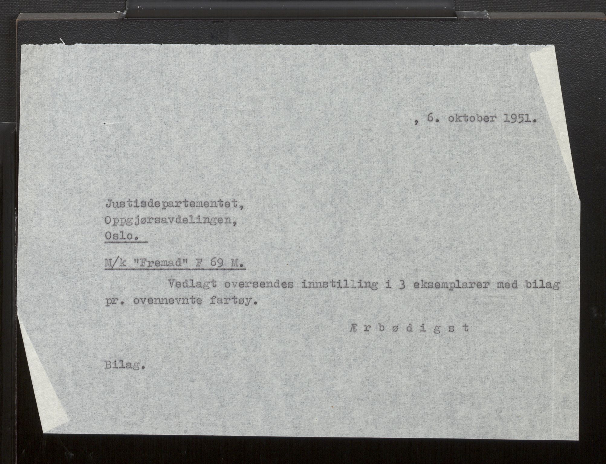 Fiskeridirektoratet - 1 Adm. ledelse - 13 Båtkontoret, AV/SAB-A-2003/La/L0033: Statens krigsforsikring for fiskeflåten, 1936-1971, s. 449