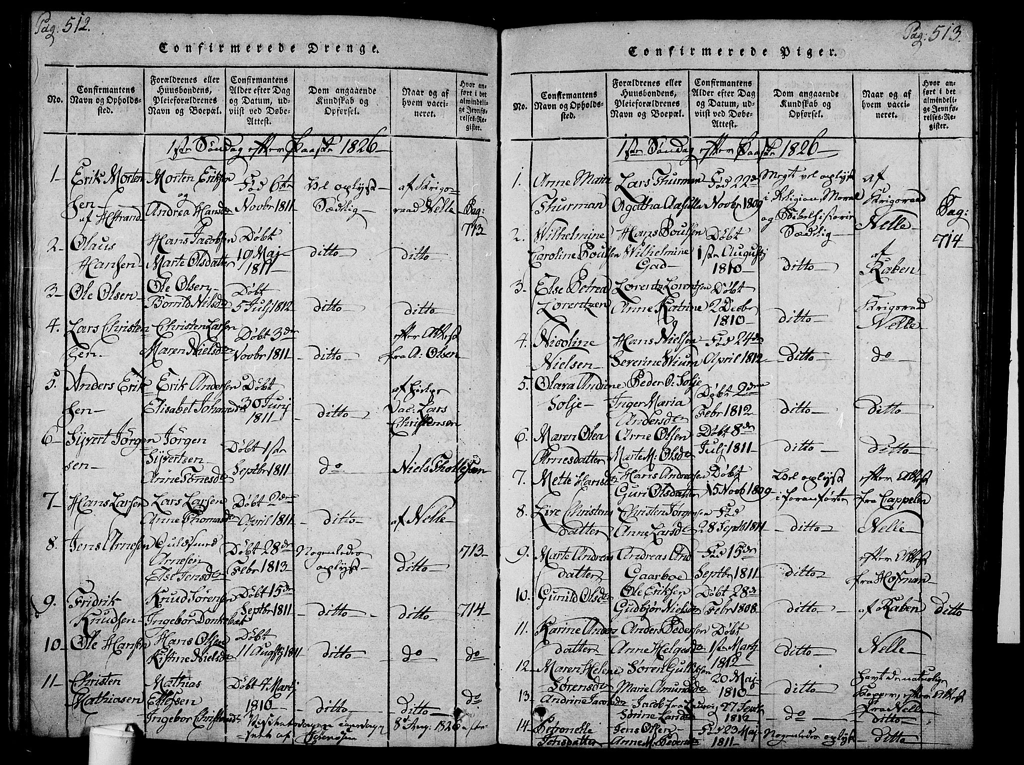 Holmestrand kirkebøker, AV/SAKO-A-346/F/Fa/L0001: Ministerialbok nr. 1, 1814-1840, s. 512-513