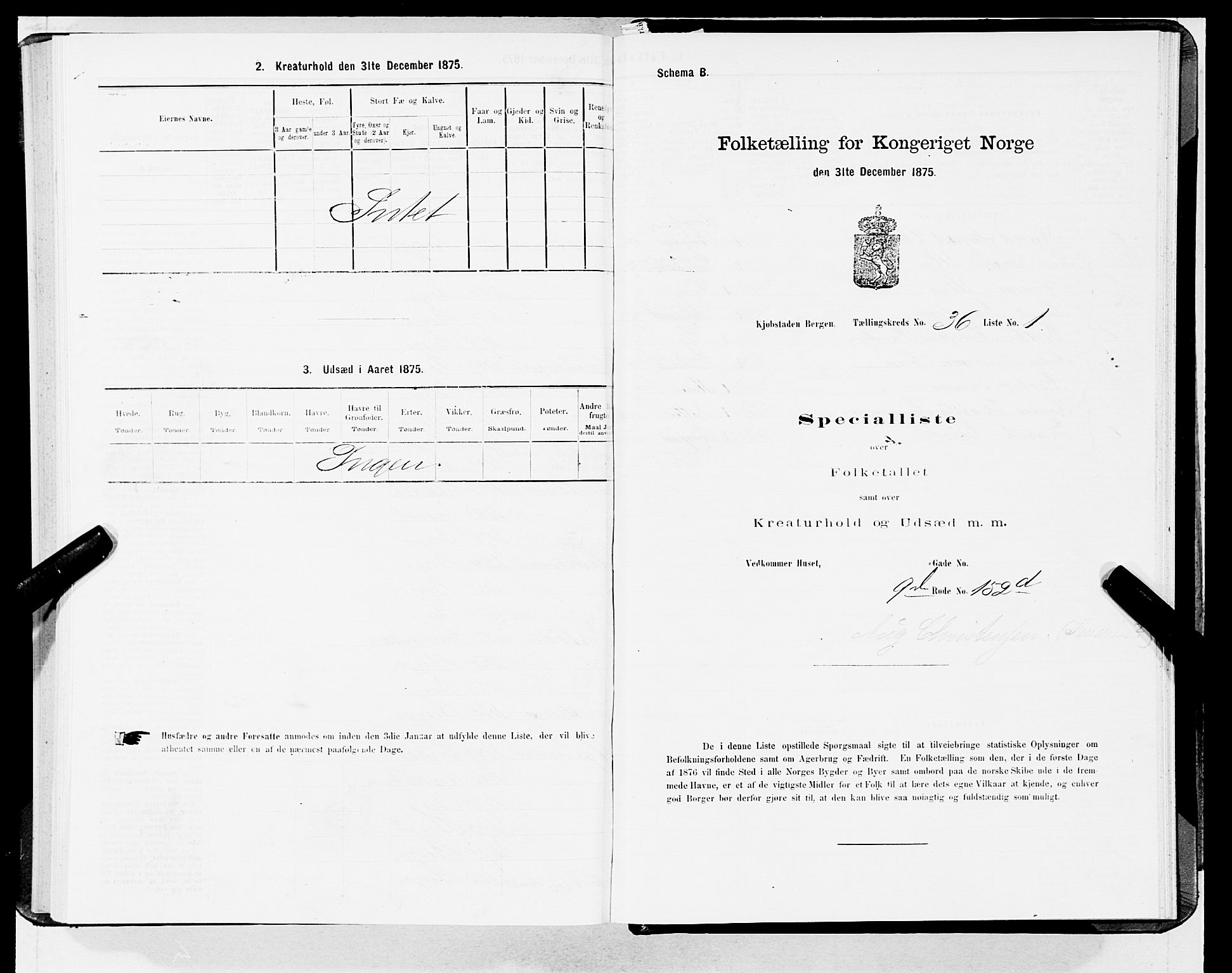 SAB, Folketelling 1875 for 1301 Bergen kjøpstad, 1875, s. 1832