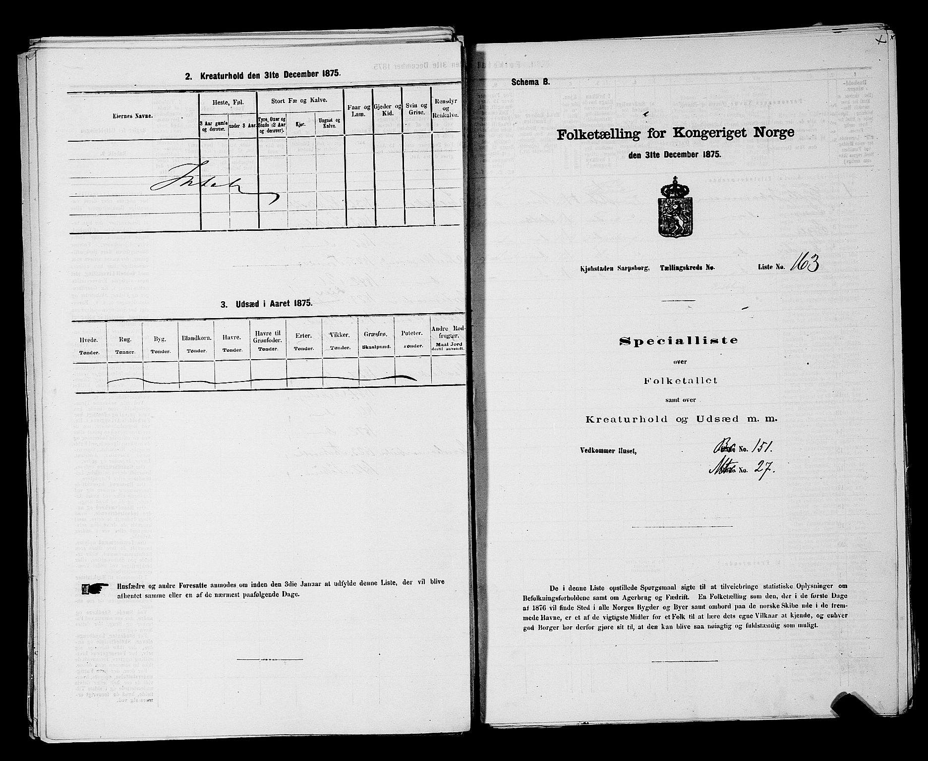 RA, Folketelling 1875 for 0102P Sarpsborg prestegjeld, 1875, s. 384