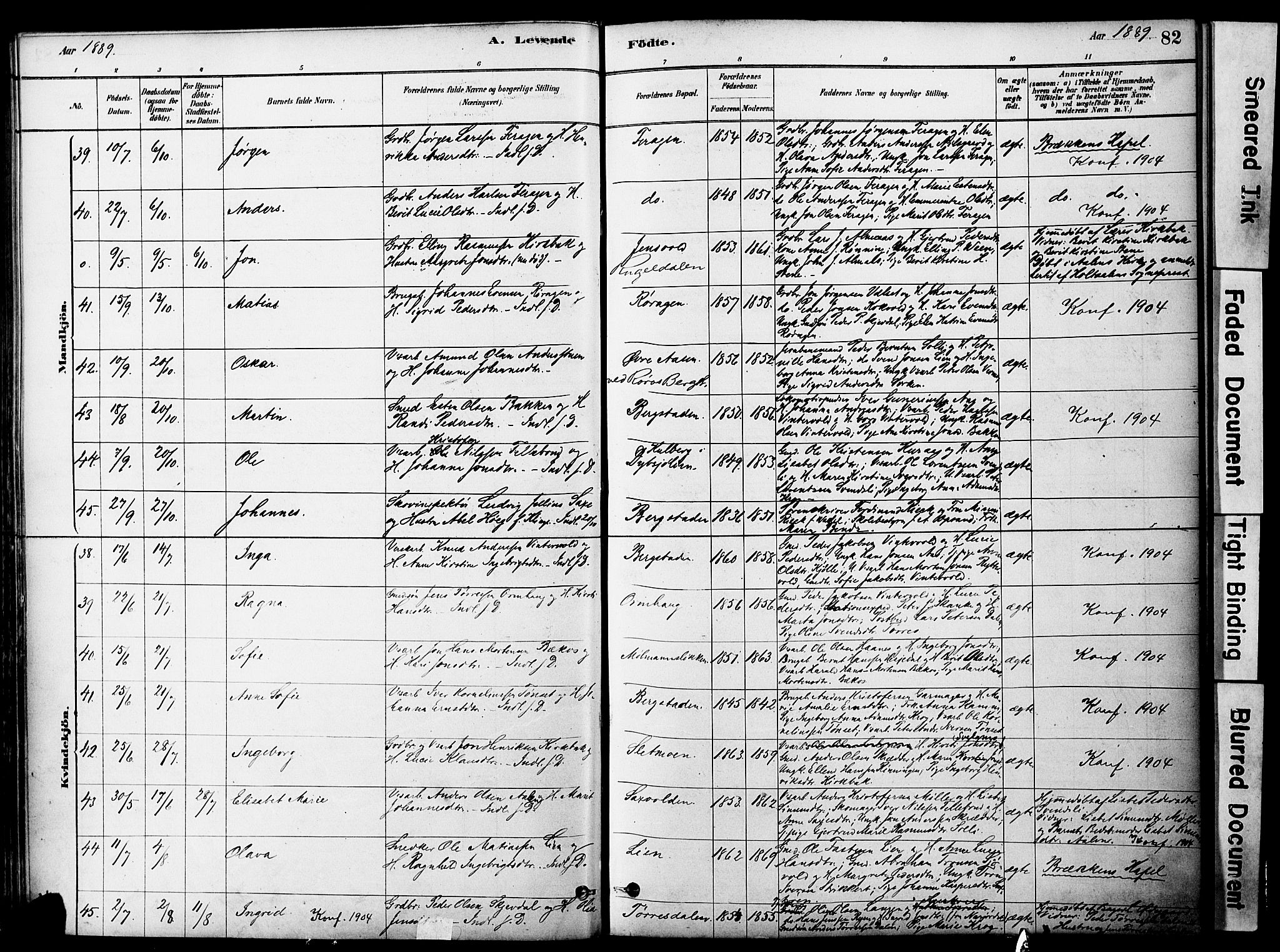 Ministerialprotokoller, klokkerbøker og fødselsregistre - Sør-Trøndelag, AV/SAT-A-1456/681/L0933: Ministerialbok nr. 681A11, 1879-1890, s. 82