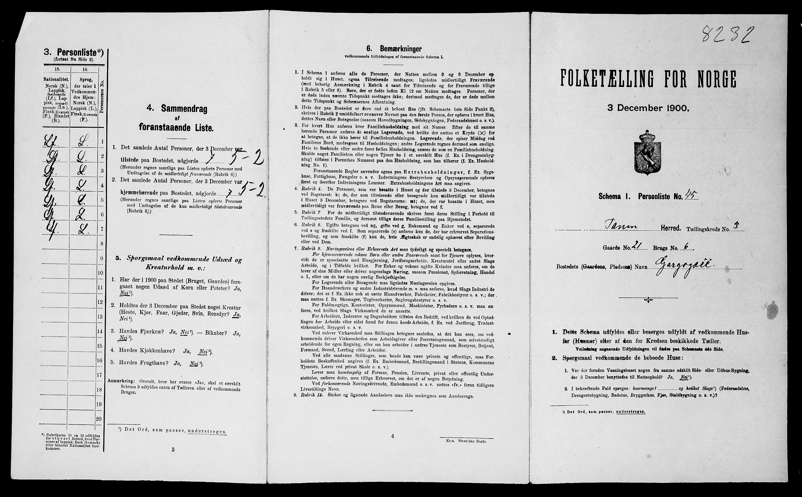 SATØ, Folketelling 1900 for 2025 Tana herred, 1900, s. 486