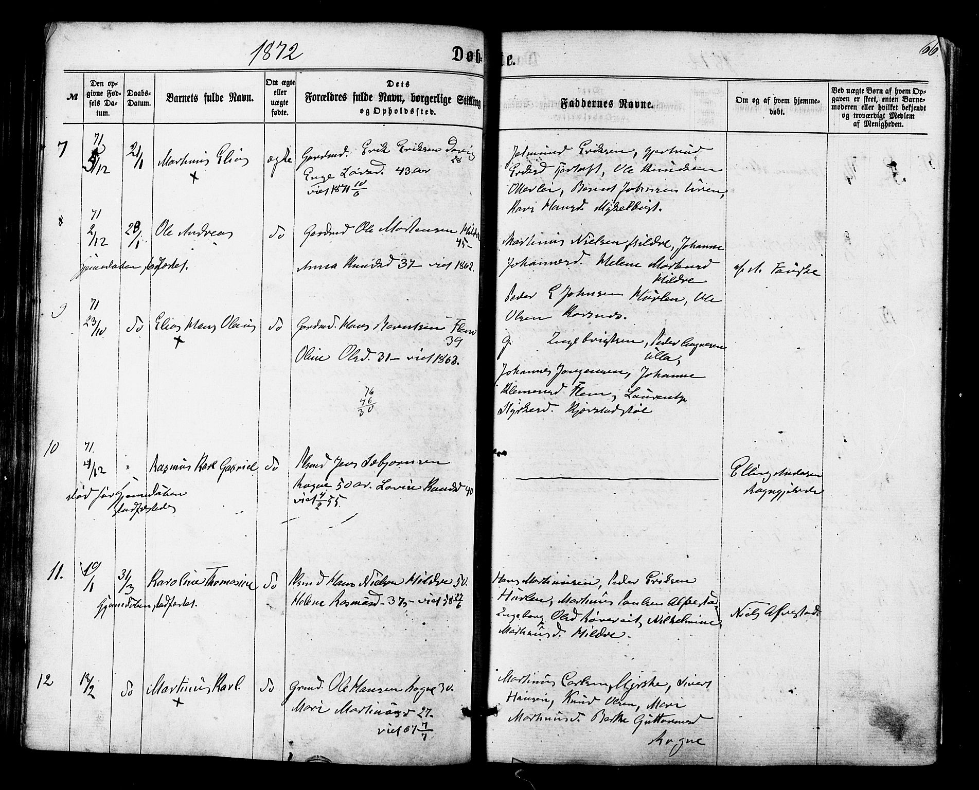 Ministerialprotokoller, klokkerbøker og fødselsregistre - Møre og Romsdal, SAT/A-1454/536/L0498: Ministerialbok nr. 536A07, 1862-1875, s. 66