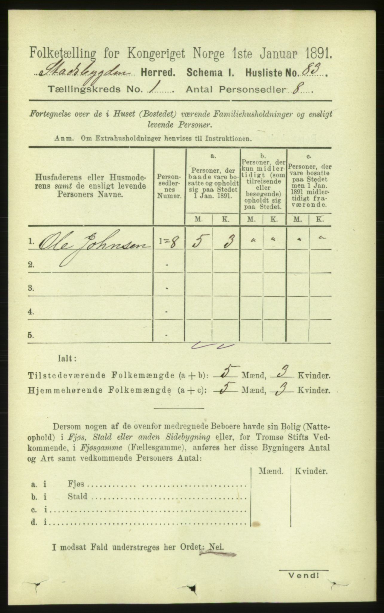 RA, Folketelling 1891 for 1625 Stadsbygd herred, 1891, s. 98