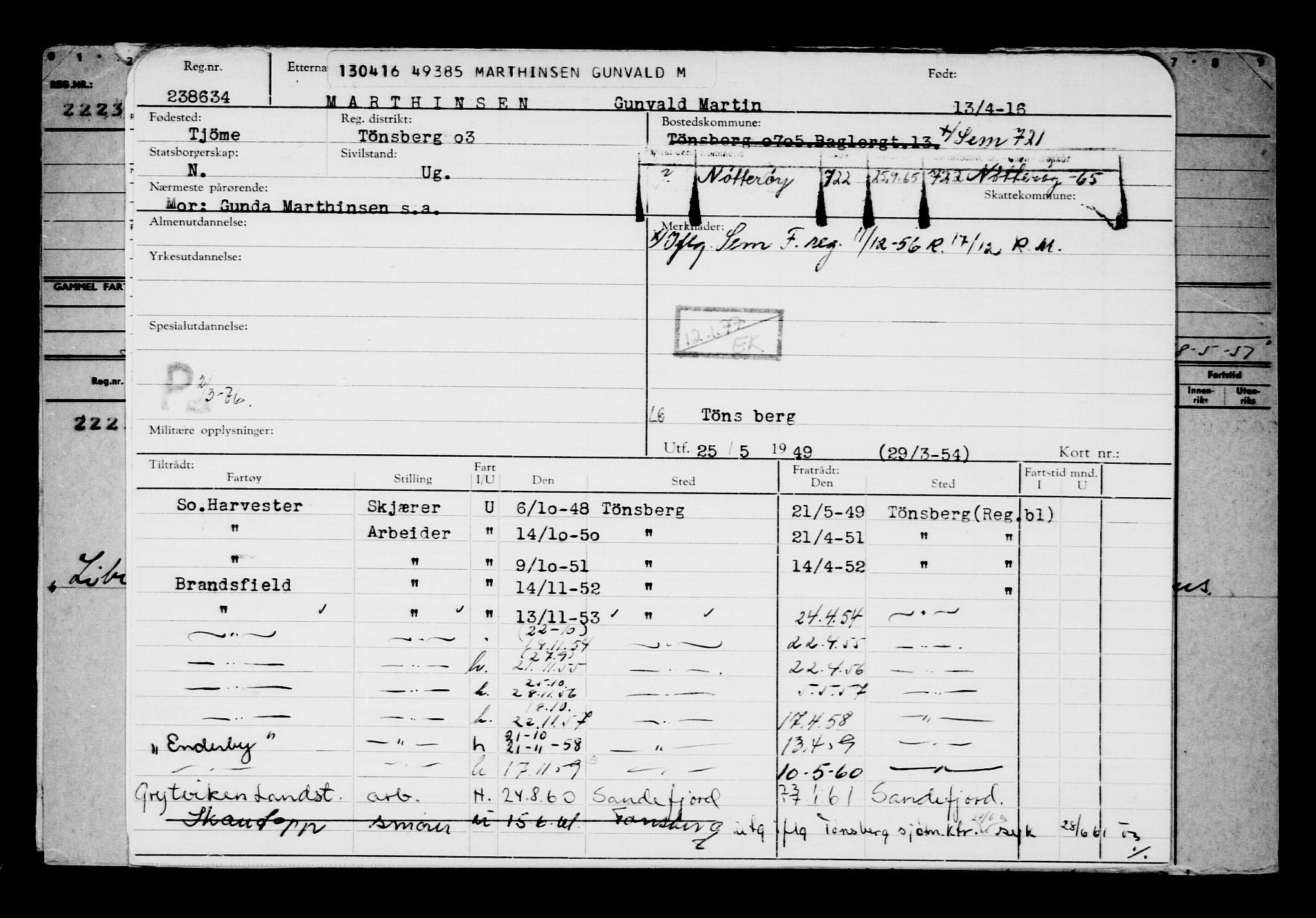 Direktoratet for sjømenn, AV/RA-S-3545/G/Gb/L0138: Hovedkort, 1916, s. 279