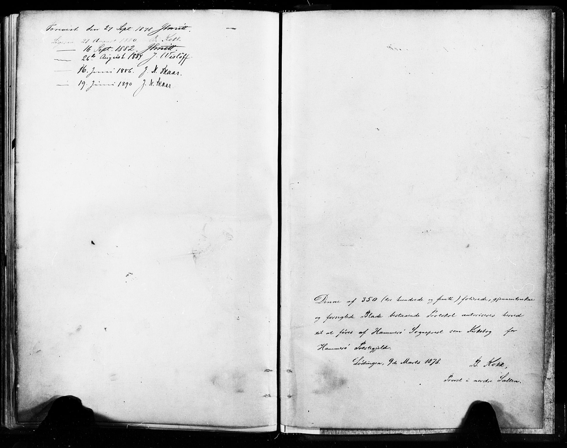 Ministerialprotokoller, klokkerbøker og fødselsregistre - Nordland, AV/SAT-A-1459/859/L0846: Ministerialbok nr. 859A06, 1878-1889