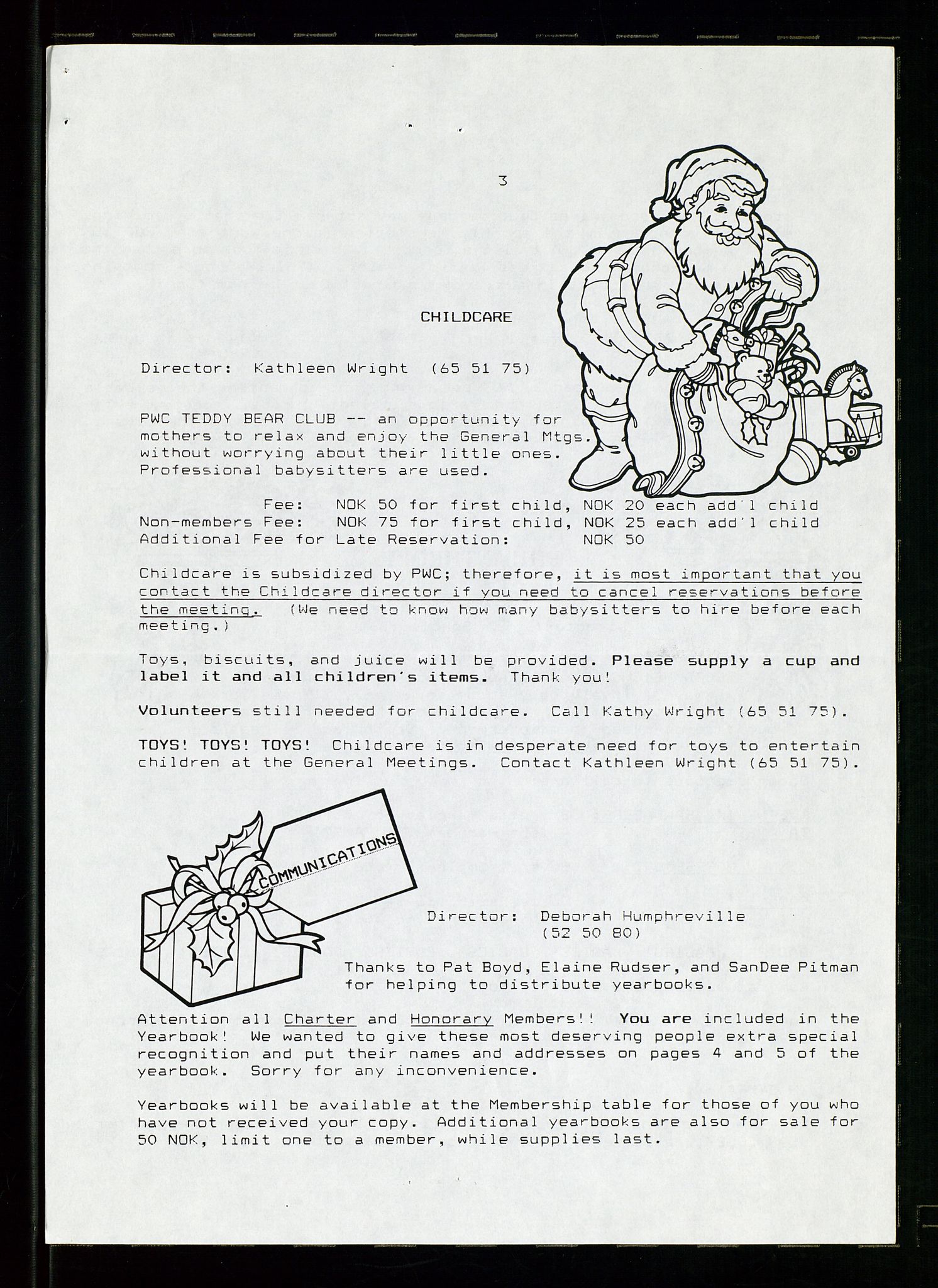 PA 1547 - Petroleum Wives Club, AV/SAST-A-101974/X/Xa/L0003: Newsletter, 1988-1994