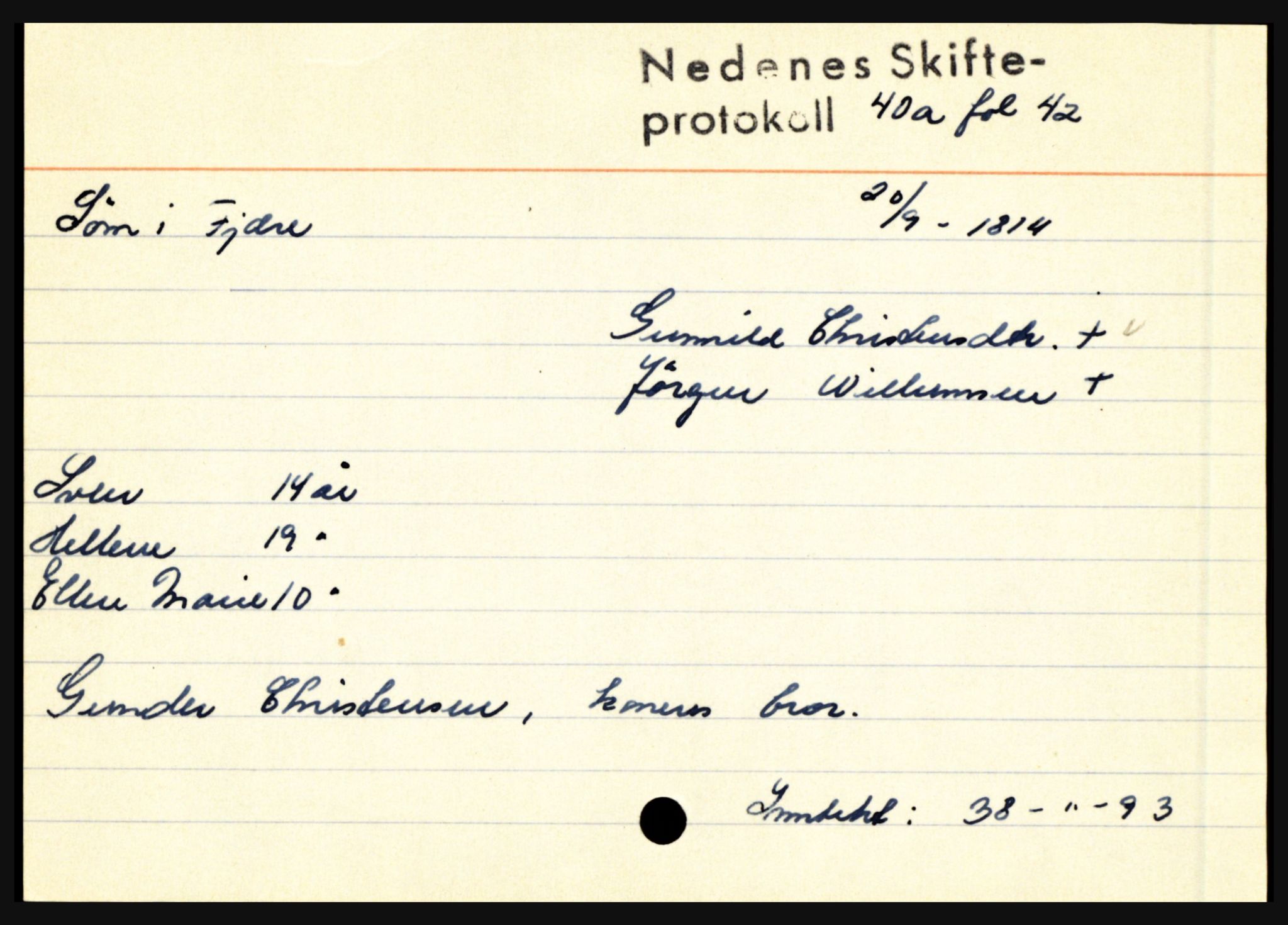 Nedenes sorenskriveri før 1824, AV/SAK-1221-0007/H, s. 29687