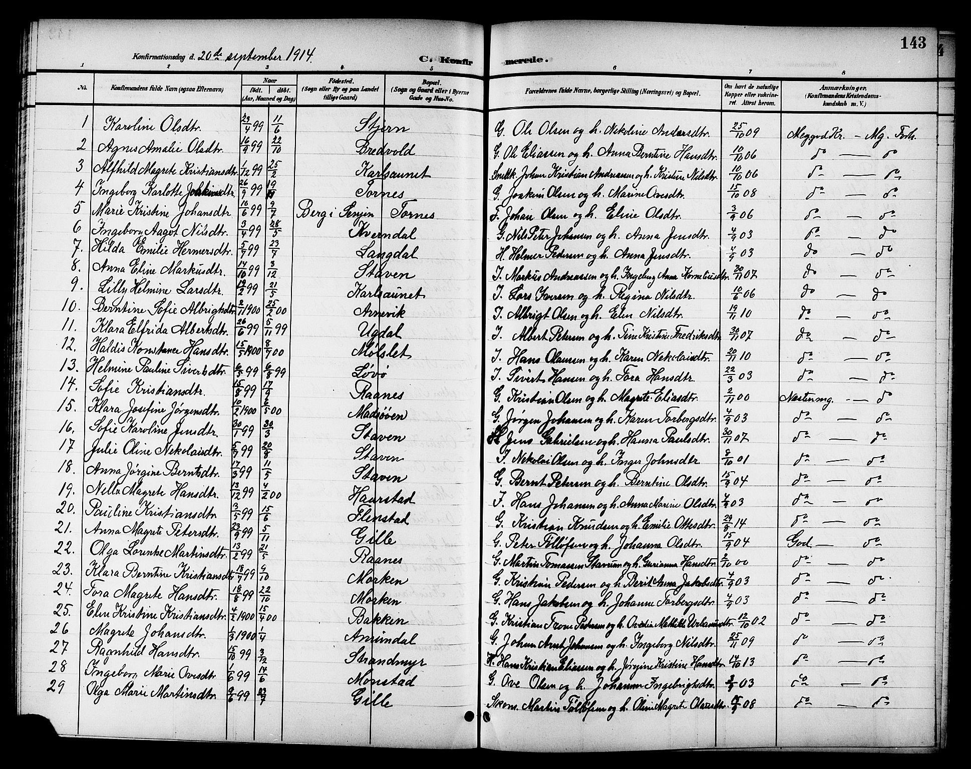 Ministerialprotokoller, klokkerbøker og fødselsregistre - Sør-Trøndelag, AV/SAT-A-1456/655/L0688: Klokkerbok nr. 655C04, 1899-1922, s. 143