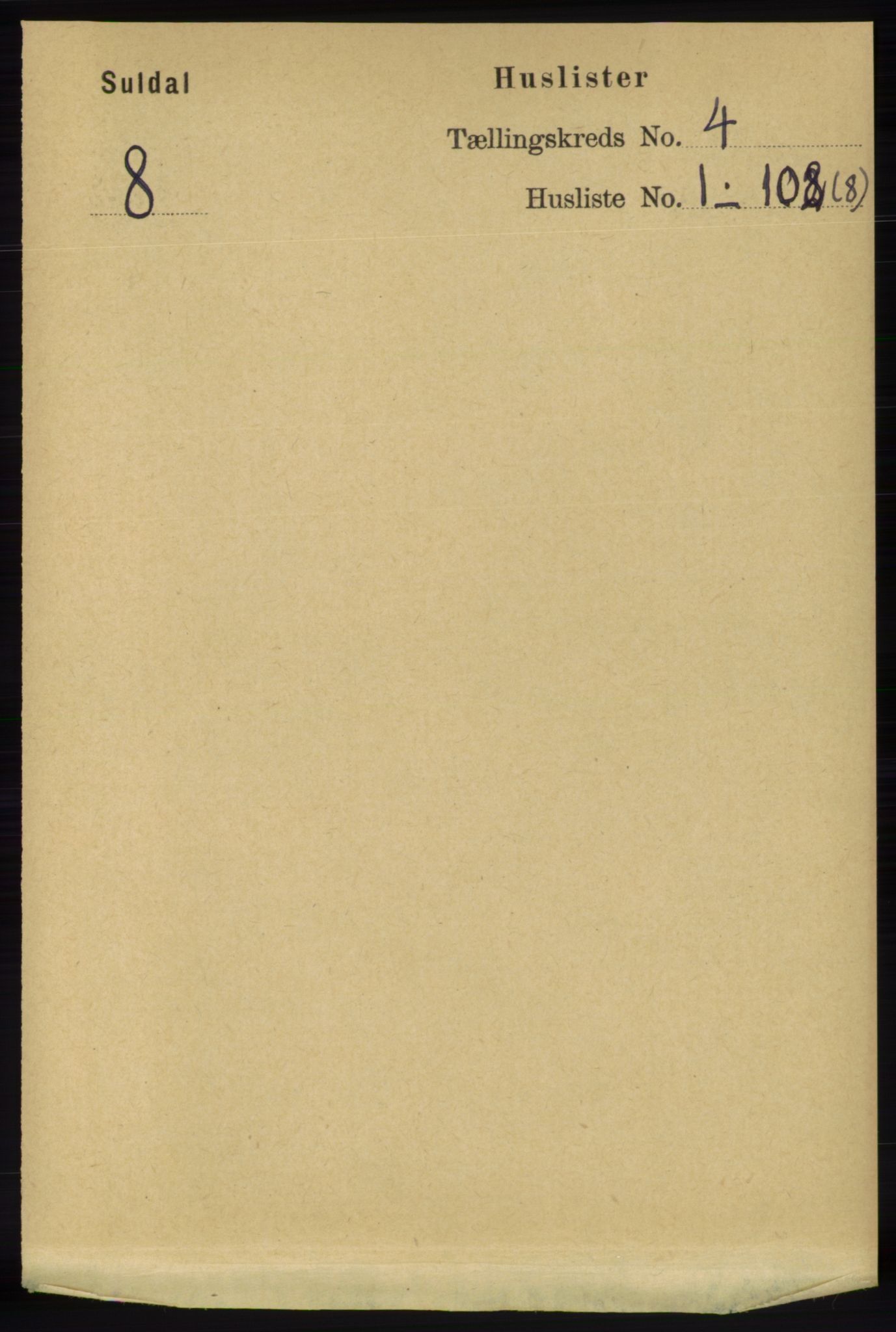 RA, Folketelling 1891 for 1134 Suldal herred, 1891, s. 755