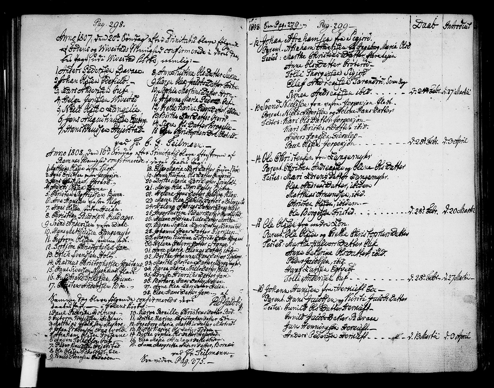 Ramnes kirkebøker, SAKO/A-314/F/Fa/L0003: Ministerialbok nr. I 3, 1790-1813, s. 298-299