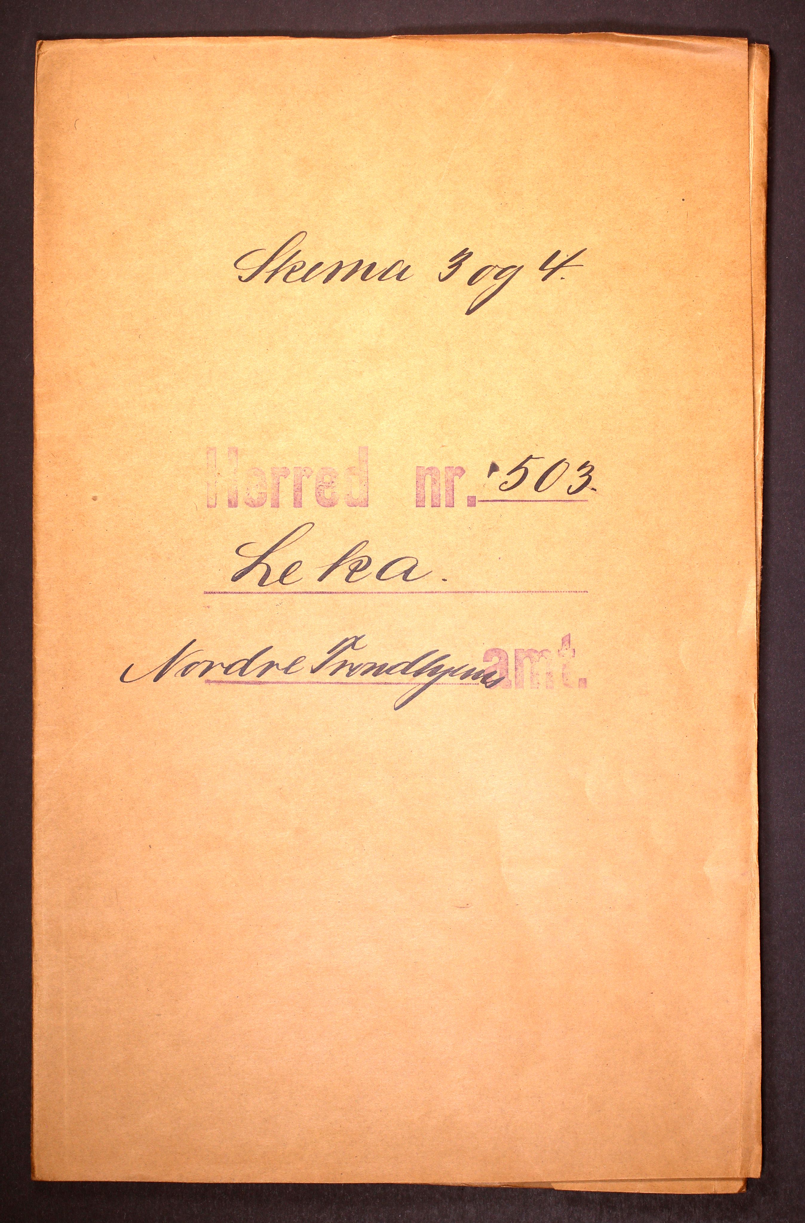 RA, Folketelling 1910 for 1755 Leka herred, 1910, s. 1
