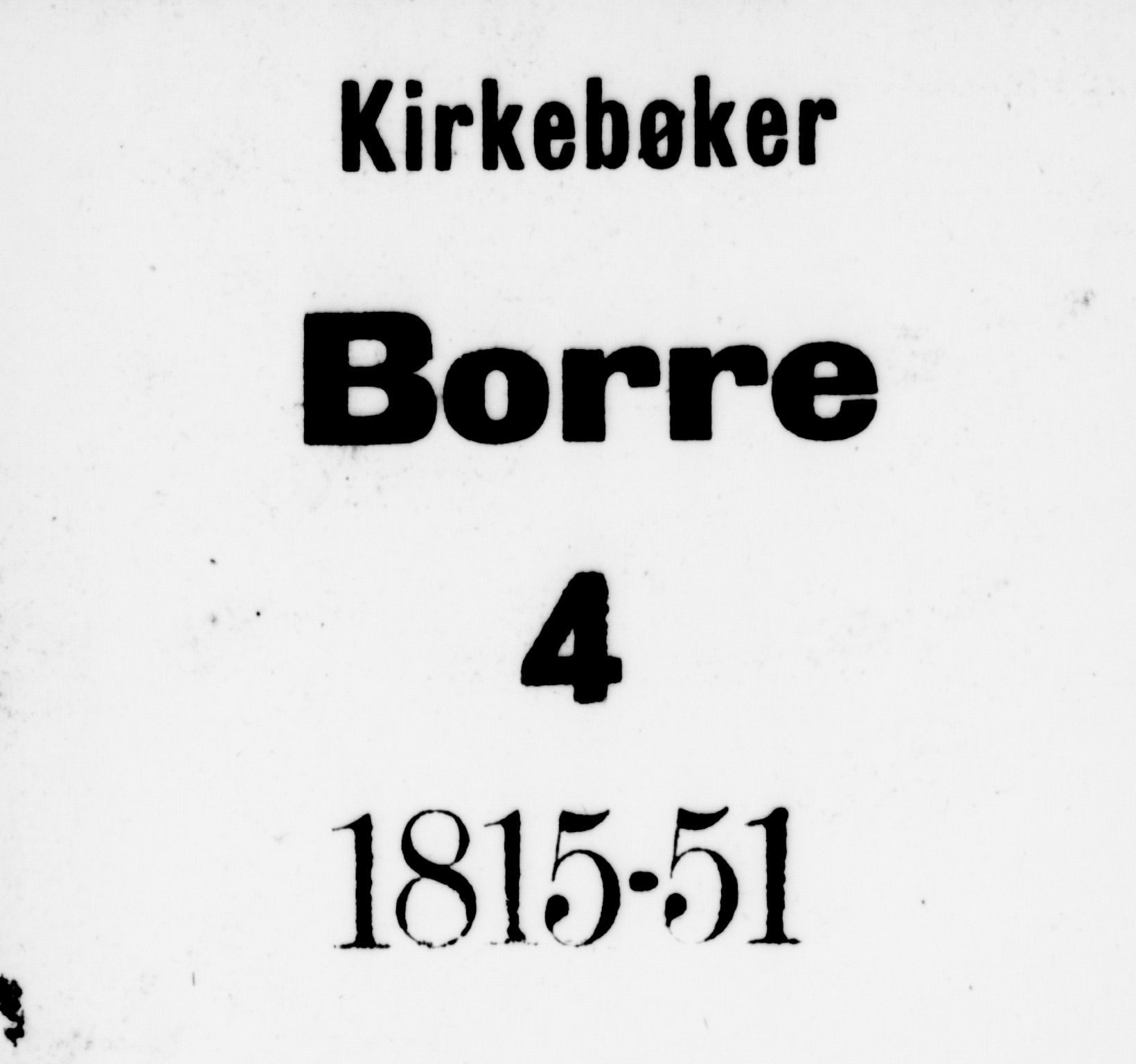Borre kirkebøker, SAKO/A-338/G/Ga/L0001: Klokkerbok nr. I 1, 1815-1851