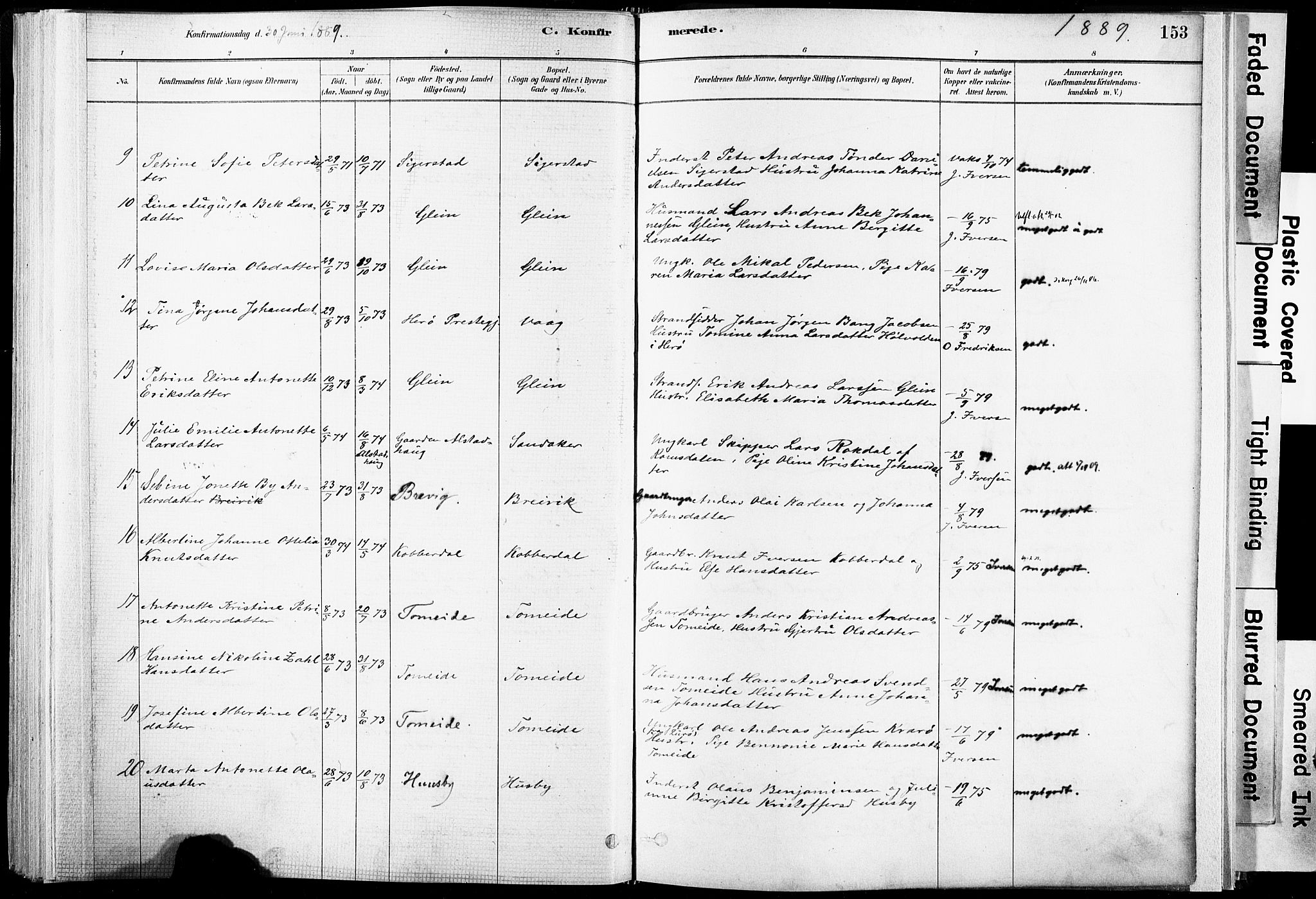 Ministerialprotokoller, klokkerbøker og fødselsregistre - Nordland, AV/SAT-A-1459/835/L0525: Ministerialbok nr. 835A03I, 1881-1910, s. 153