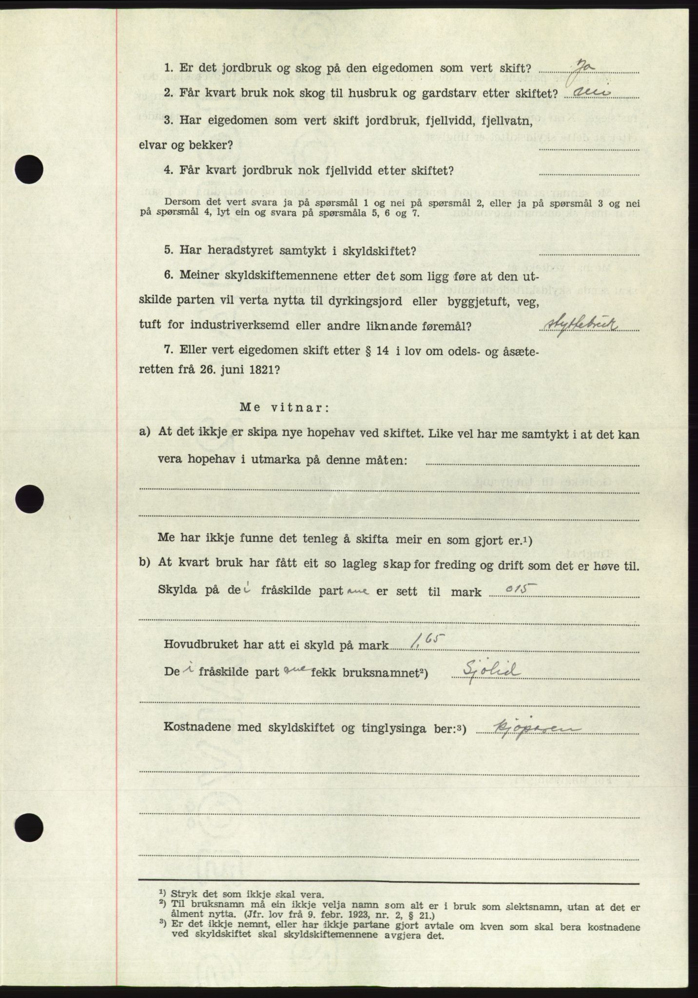 Søre Sunnmøre sorenskriveri, AV/SAT-A-4122/1/2/2C/L0102: Pantebok nr. 28A, 1955-1956, Dagboknr: 2594/1955