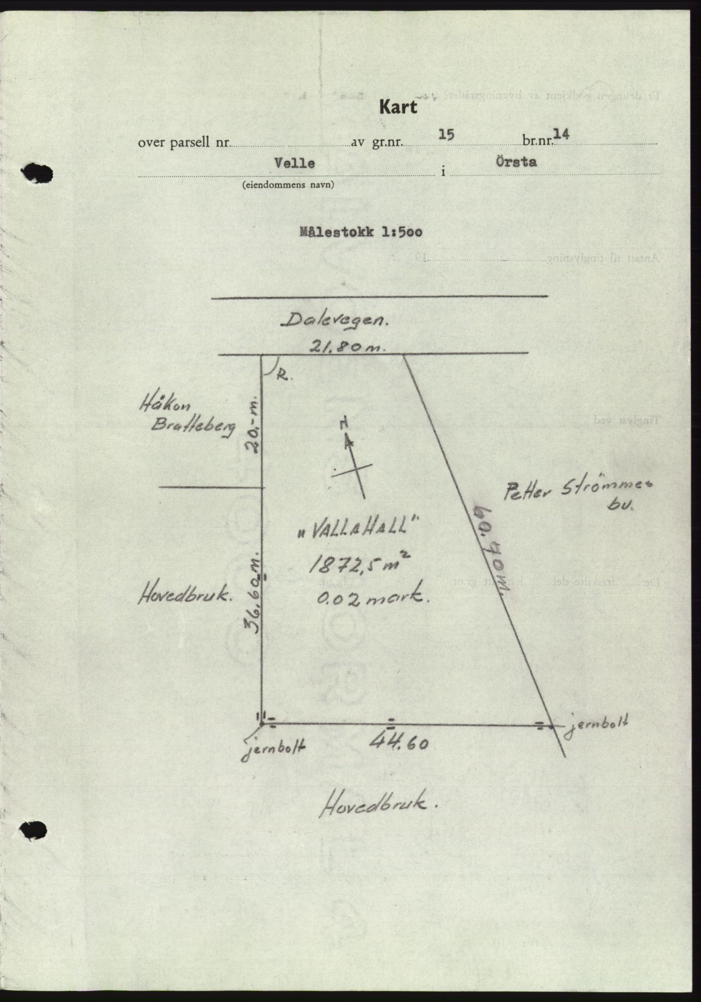 Søre Sunnmøre sorenskriveri, AV/SAT-A-4122/1/2/2C/L0099: Pantebok nr. 25A, 1954-1954, Dagboknr: 3278/1954