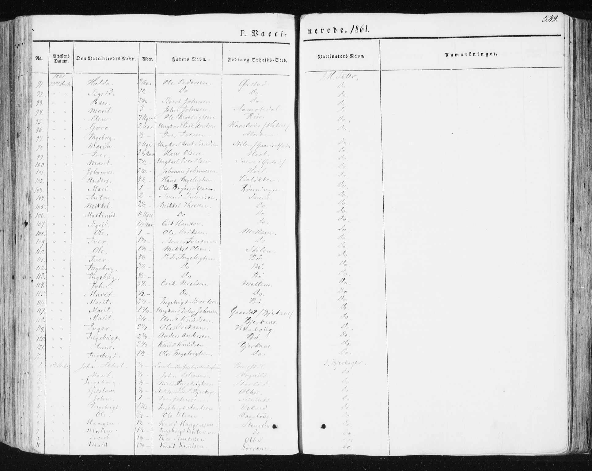 Ministerialprotokoller, klokkerbøker og fødselsregistre - Sør-Trøndelag, SAT/A-1456/678/L0899: Ministerialbok nr. 678A08, 1848-1872, s. 549
