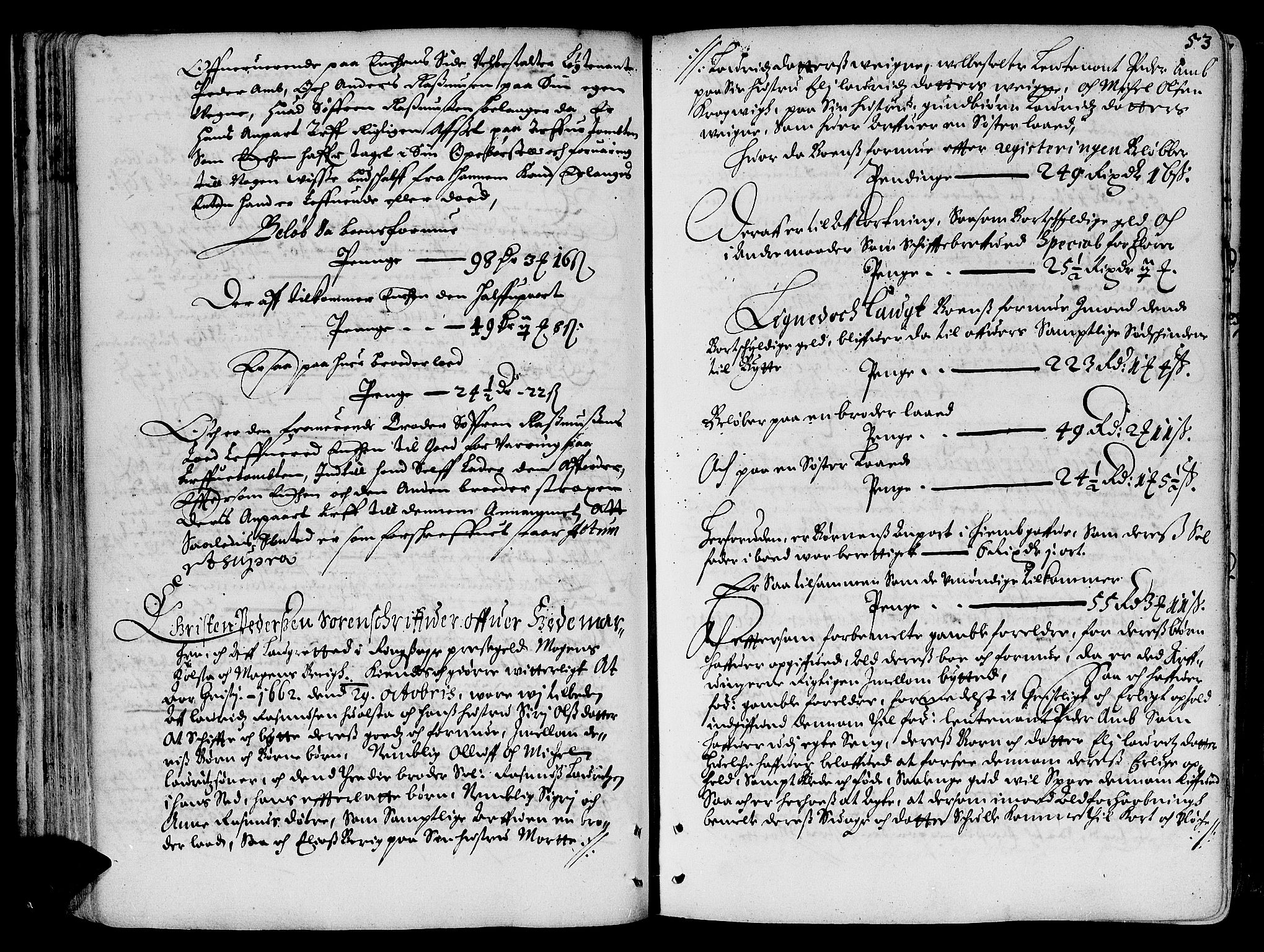 Hedemarken sorenskriveri, SAH/TING-034/J/Ja/L0001: Skifteprotokoll, 1662-1673, s. 52b-53a