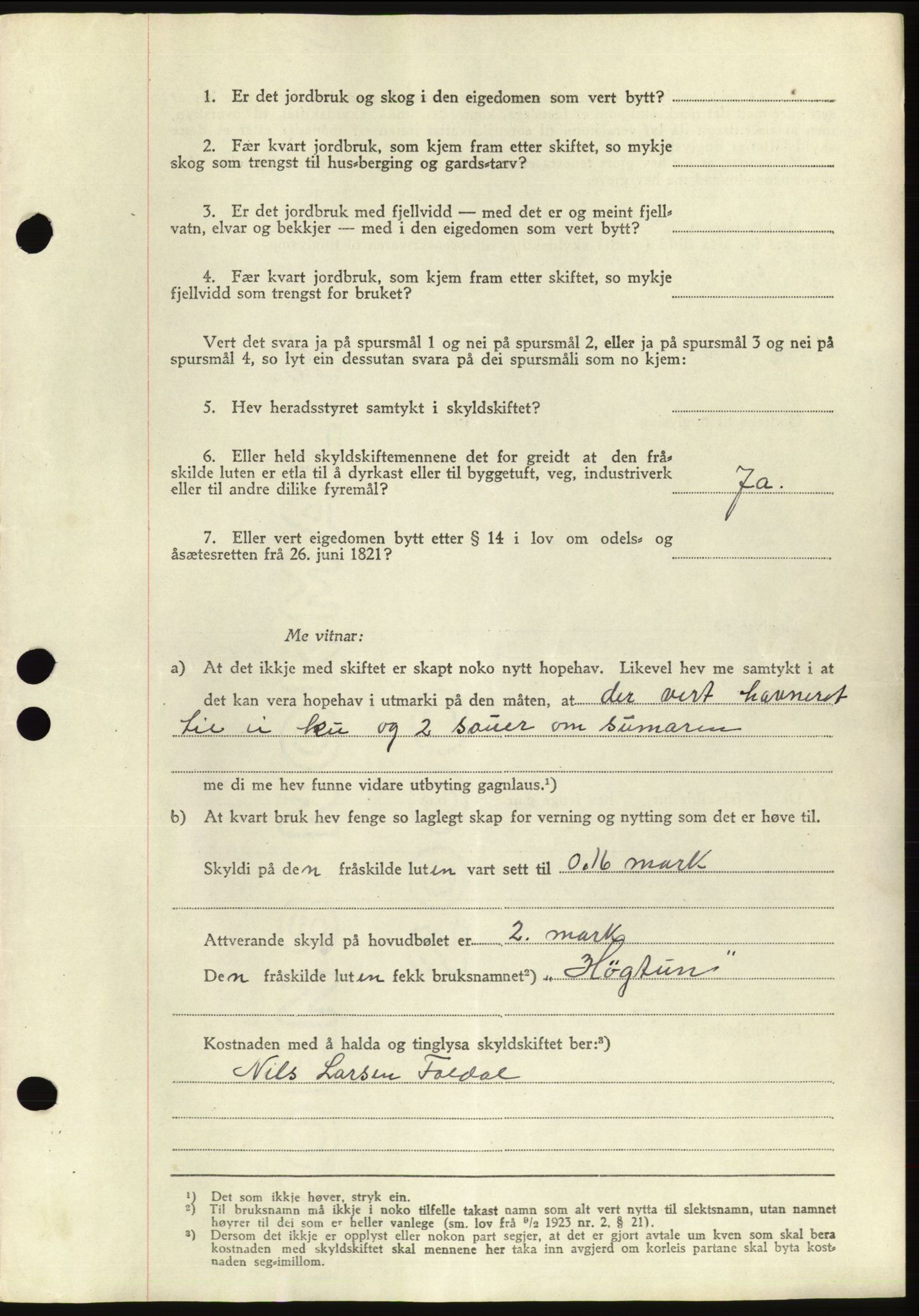 Søre Sunnmøre sorenskriveri, AV/SAT-A-4122/1/2/2C/L0076: Pantebok nr. 2A, 1943-1944, Dagboknr: 1100/1944