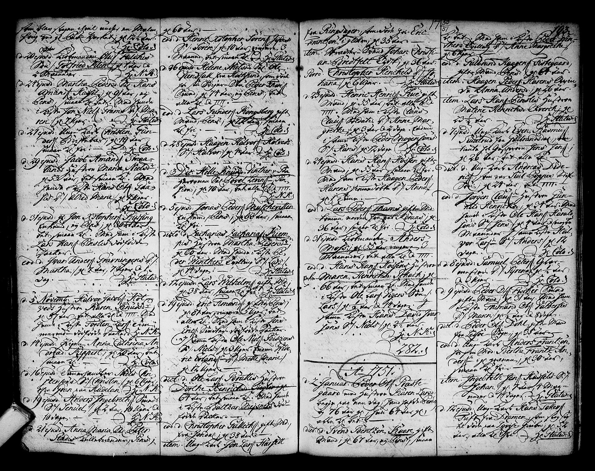 Kongsberg kirkebøker, SAKO/A-22/F/Fa/L0003: Ministerialbok nr. I 3, 1744-1755, s. 193