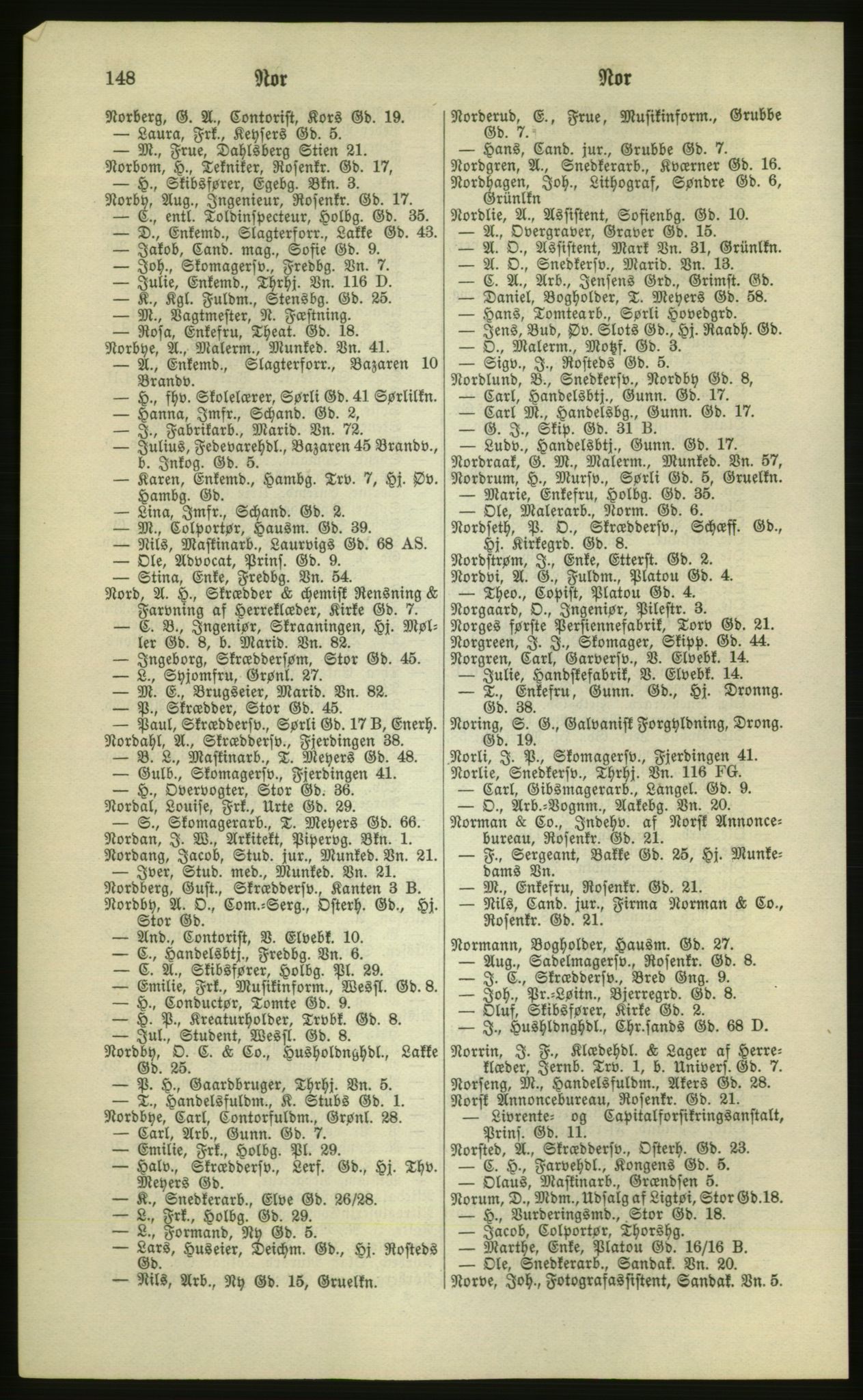 Kristiania/Oslo adressebok, PUBL/-, 1881, s. 148