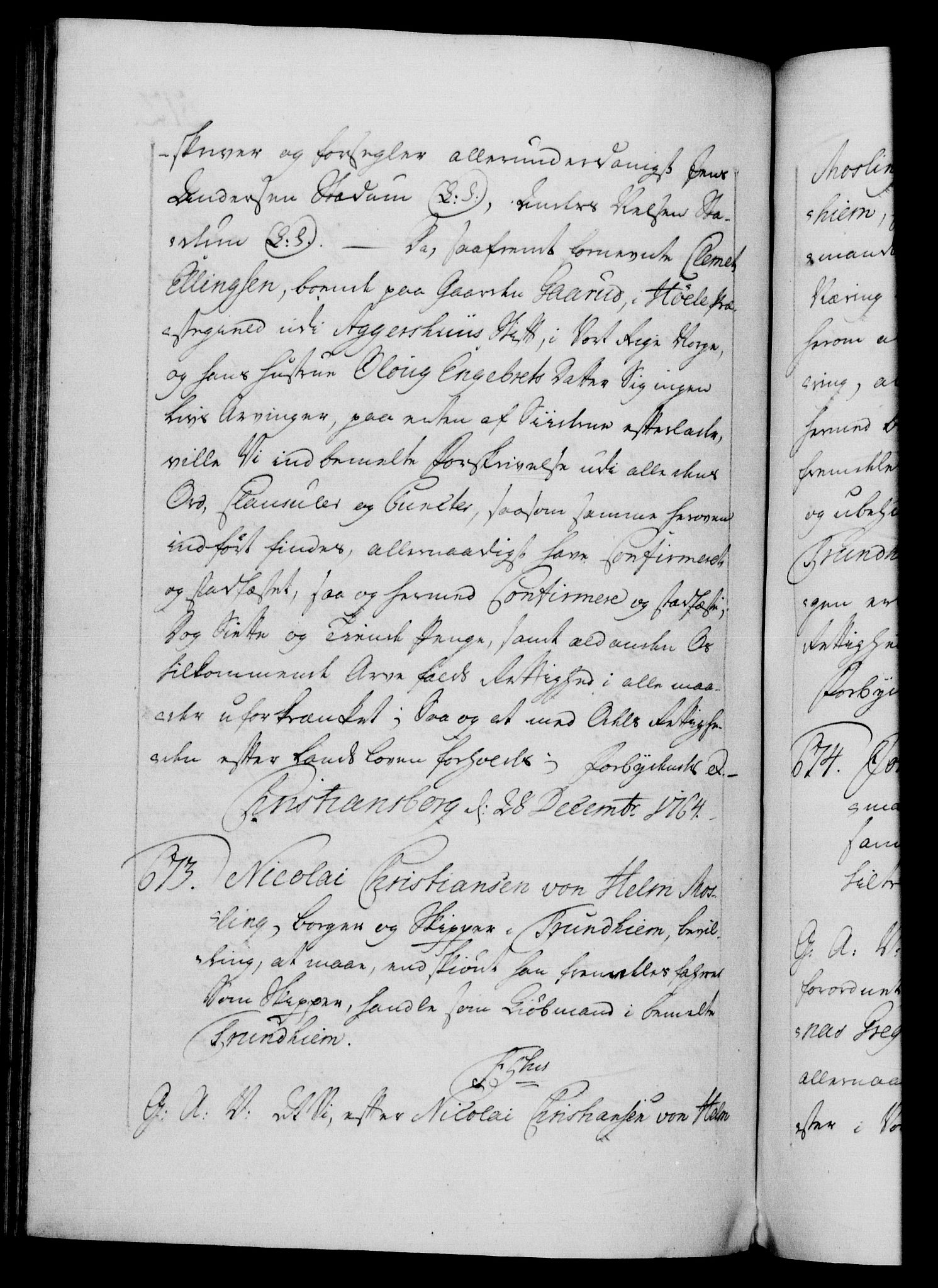 Danske Kanselli 1572-1799, AV/RA-EA-3023/F/Fc/Fca/Fcaa/L0042: Norske registre, 1763-1766, s. 512b