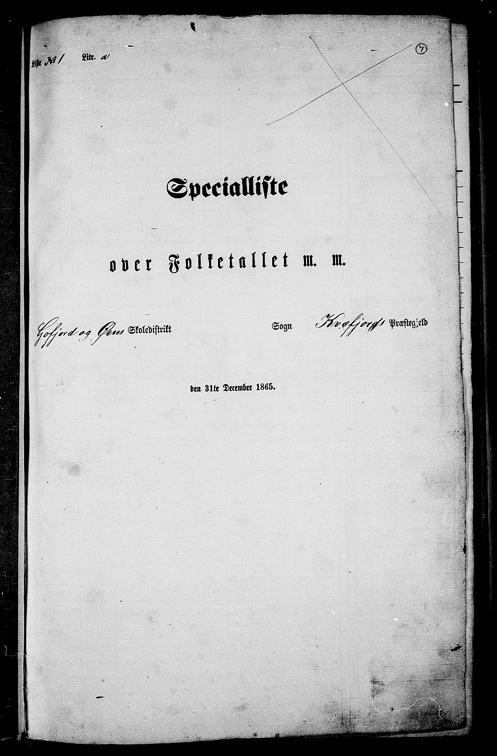 RA, Folketelling 1865 for 1911P Kvæfjord prestegjeld, 1865, s. 8