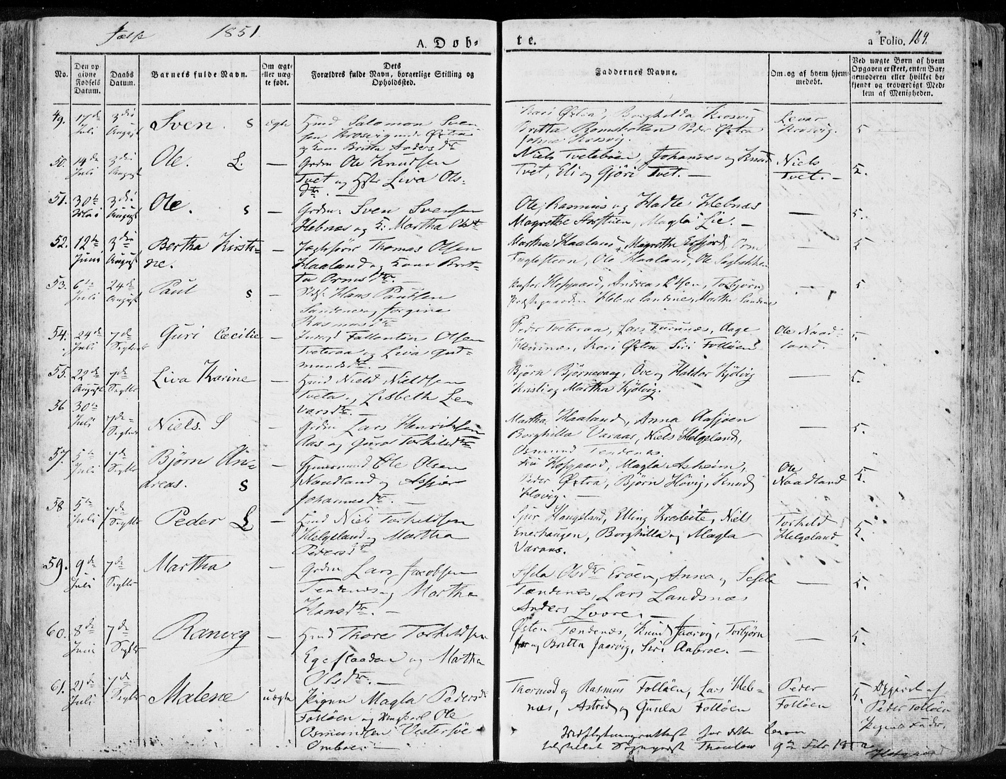Jelsa sokneprestkontor, AV/SAST-A-101842/01/IV: Ministerialbok nr. A 6.1, 1828-1853, s. 164