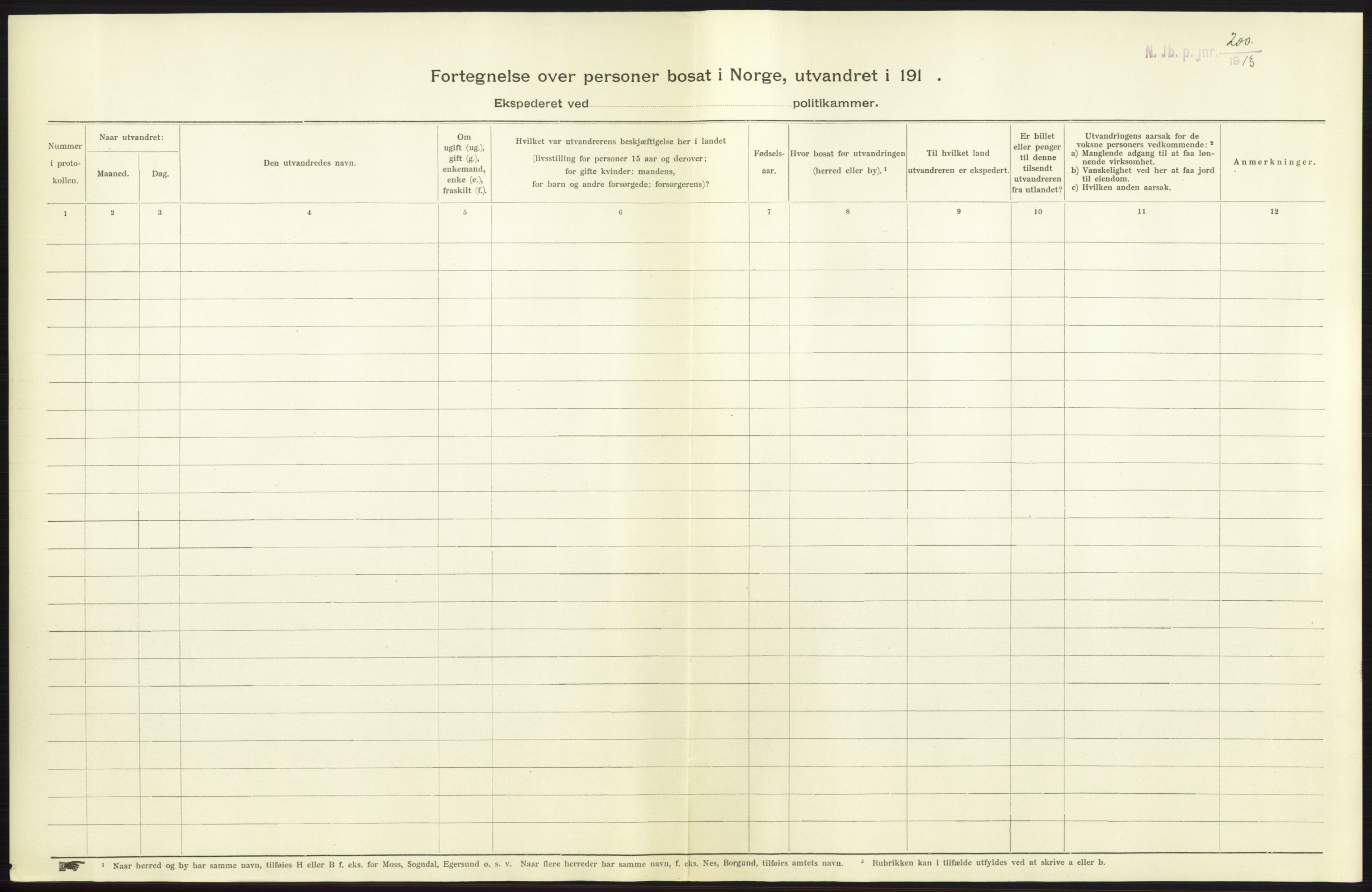 Nord-Jarlsberg politikammer, AV/SAKO-A-739/I/Ia/Iab/L0001: Emigrantprotokoll, 1912-1918, s. 133