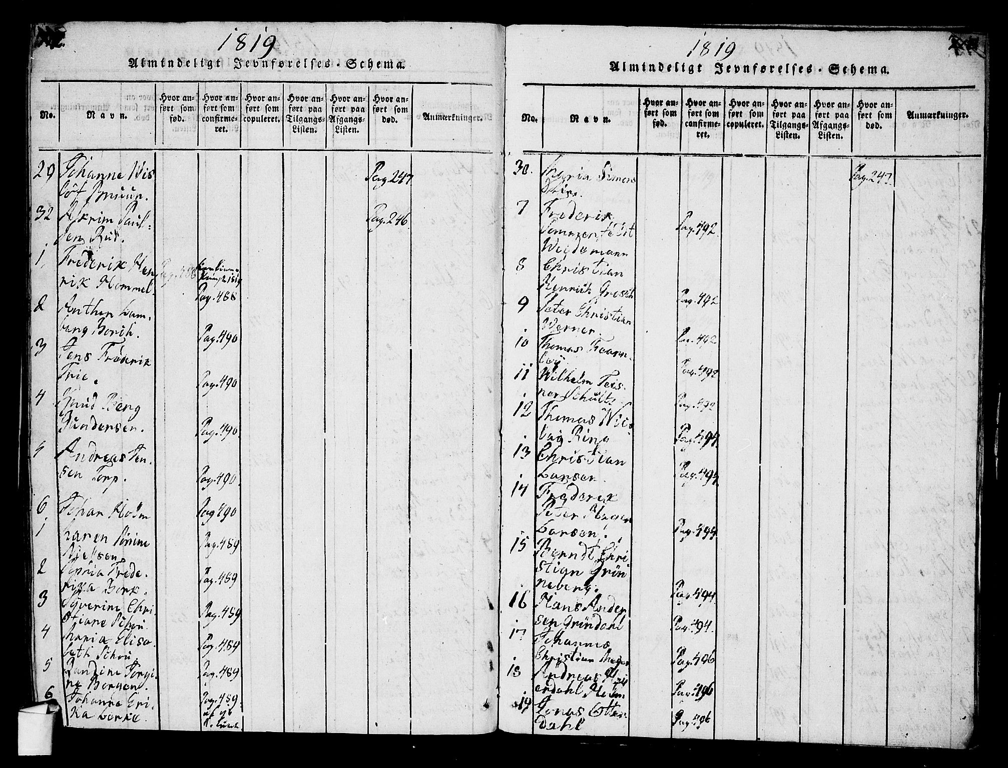 Oslo domkirke Kirkebøker, SAO/A-10752/G/Ga/L0001: Klokkerbok nr. 1, 1817-1825, s. 712-713