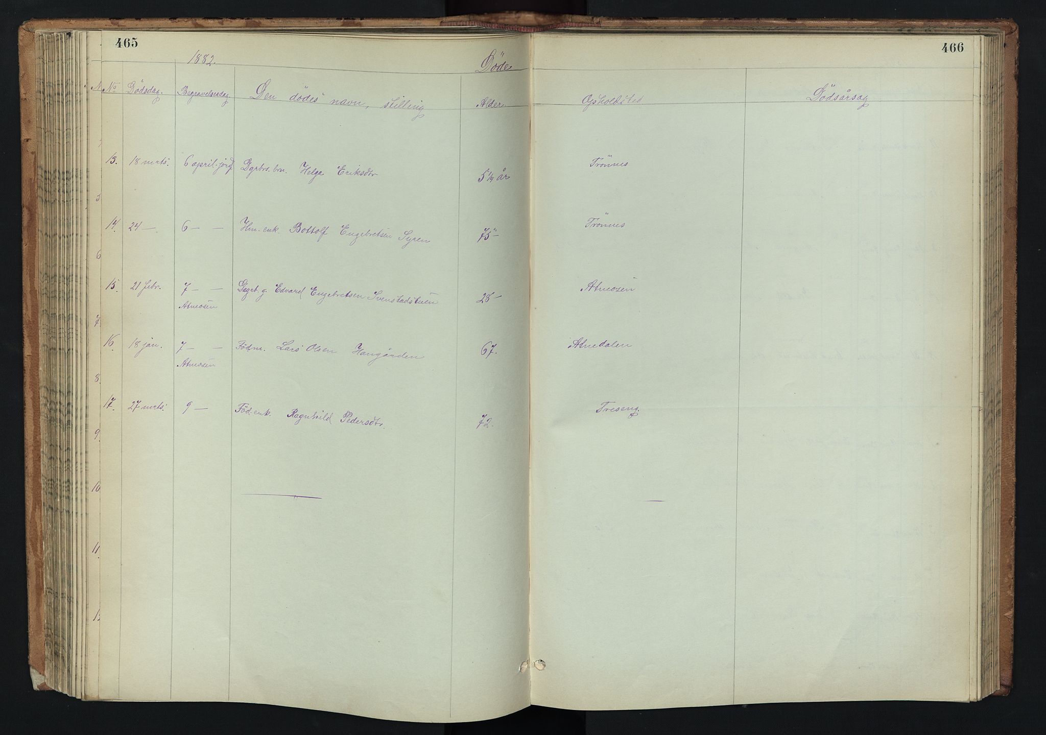 Stor-Elvdal prestekontor, AV/SAH-PREST-052/H/Ha/Hab/L0002: Klokkerbok nr. 2, 1860-1894, s. 465-466