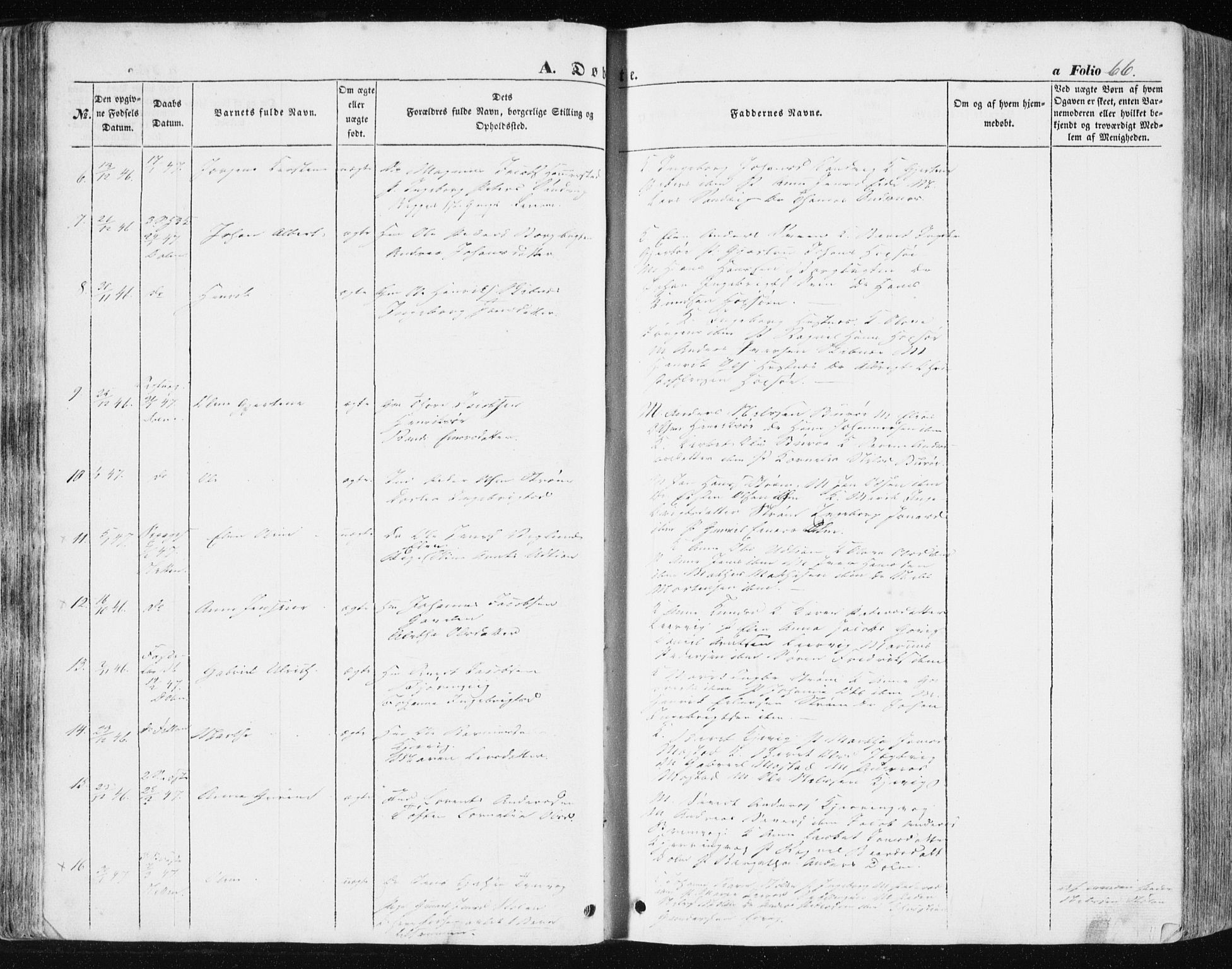 Ministerialprotokoller, klokkerbøker og fødselsregistre - Sør-Trøndelag, SAT/A-1456/634/L0529: Ministerialbok nr. 634A05, 1843-1851, s. 66